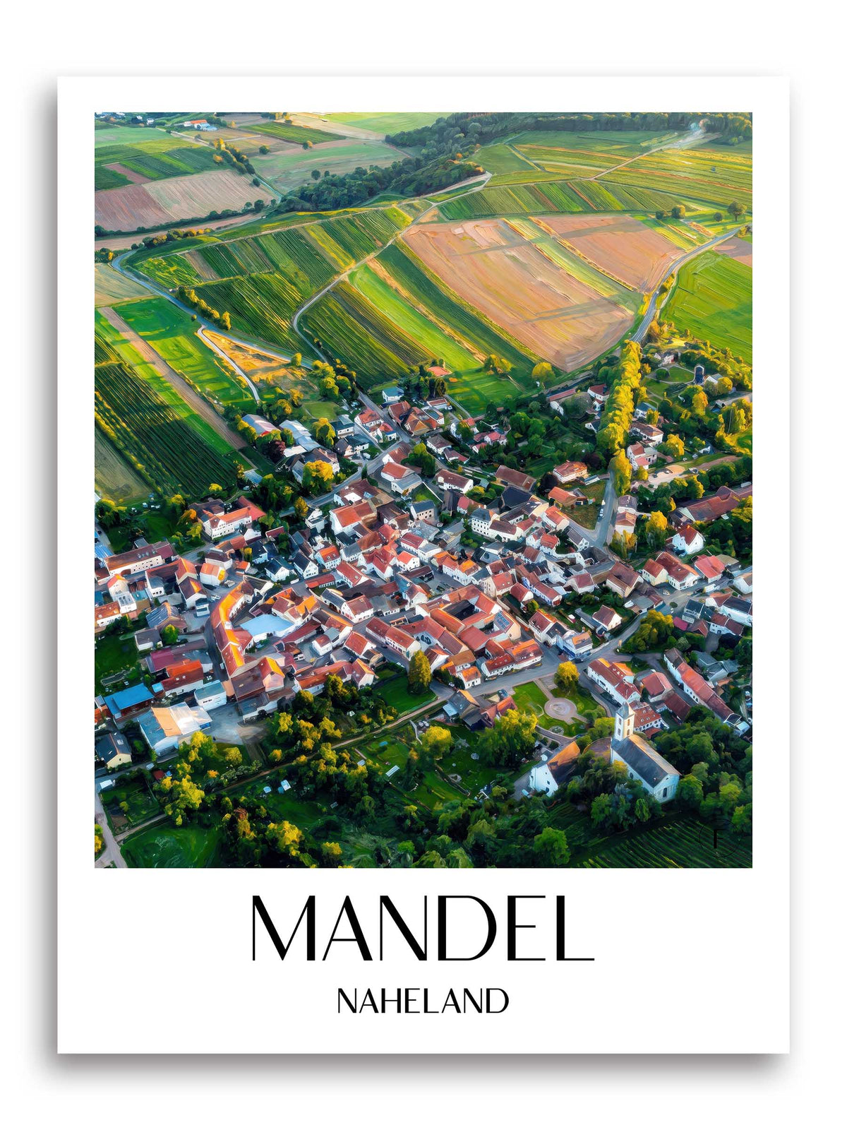 Mandel Poster - Naheland - Deutschland Kunstdruck - Ölgemälde von A4 bis A1 - favplace
