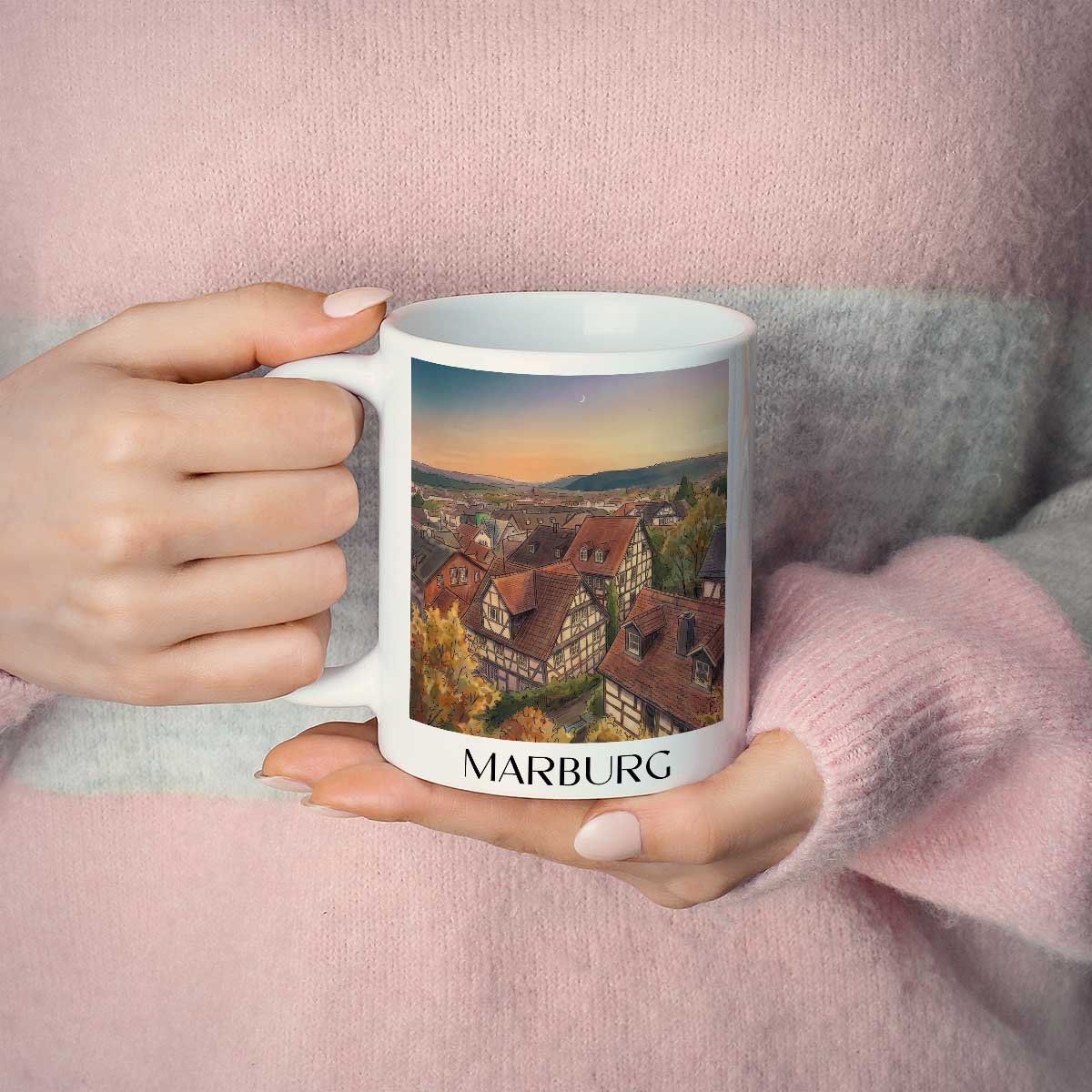 marburg-hessen-deutschland-kaffeebecher-aquarell