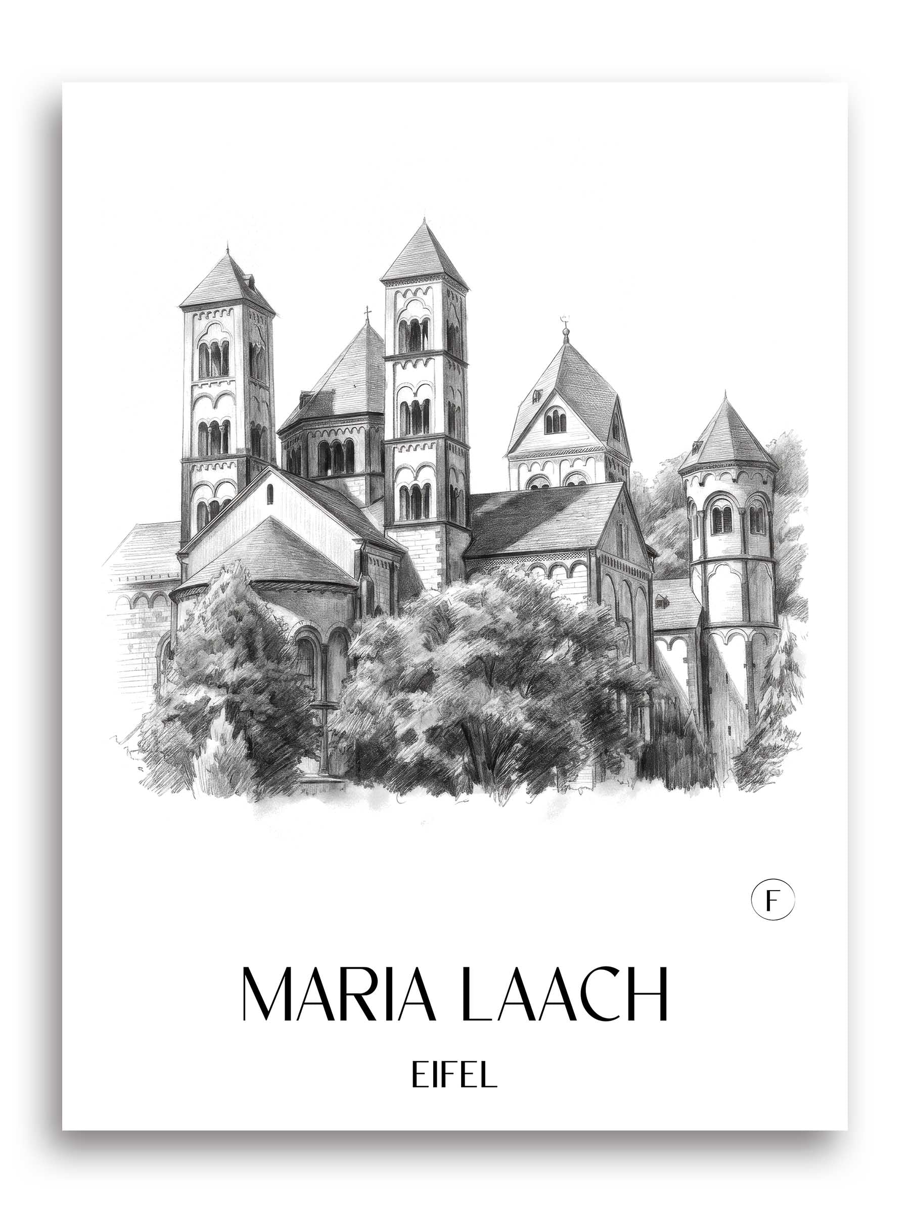maria-laach-eifel-deutschland-poster-bleistift-zeichnung-drawing