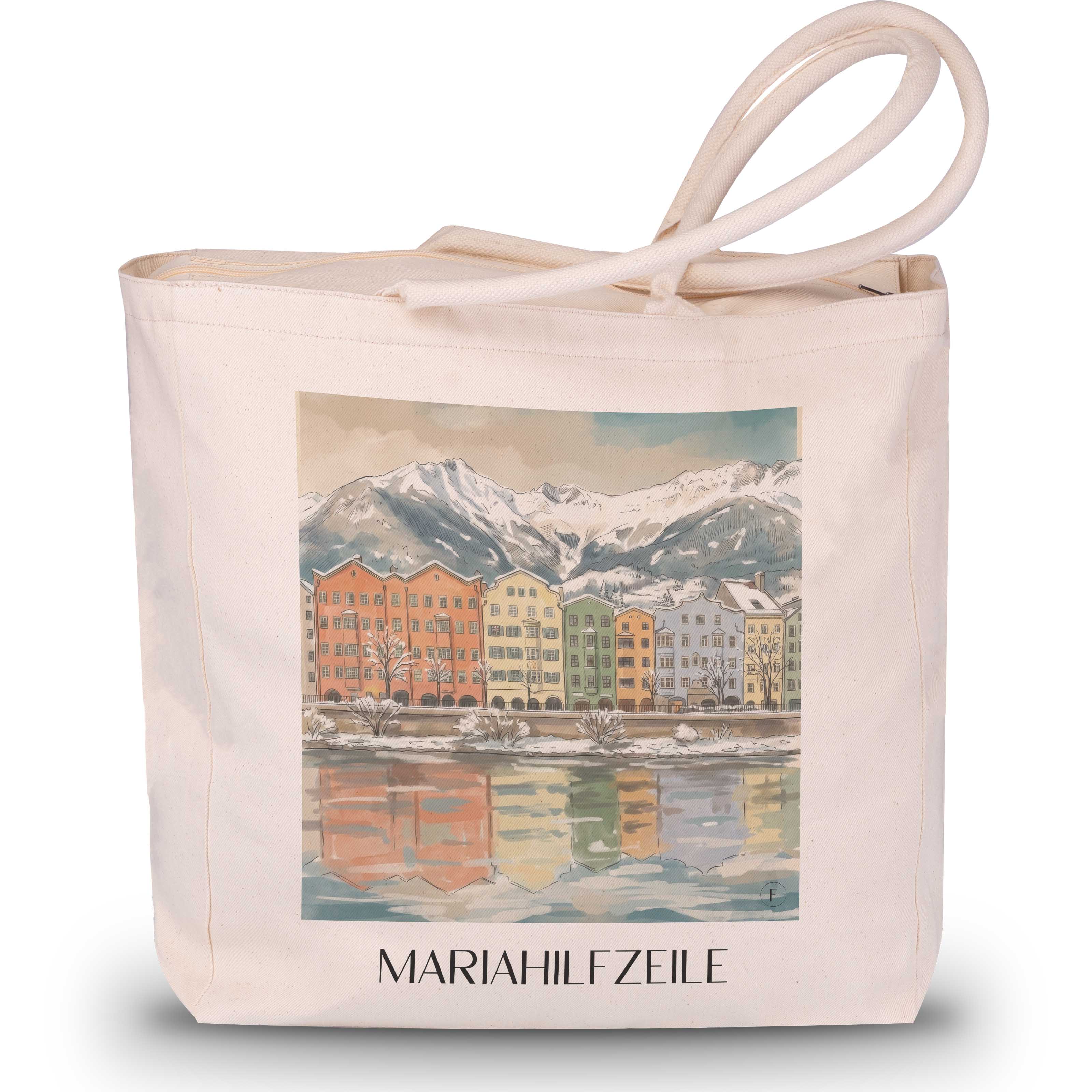 mariahilfzeile-innsbruck-österreich-einkaufstasche-aquarell
