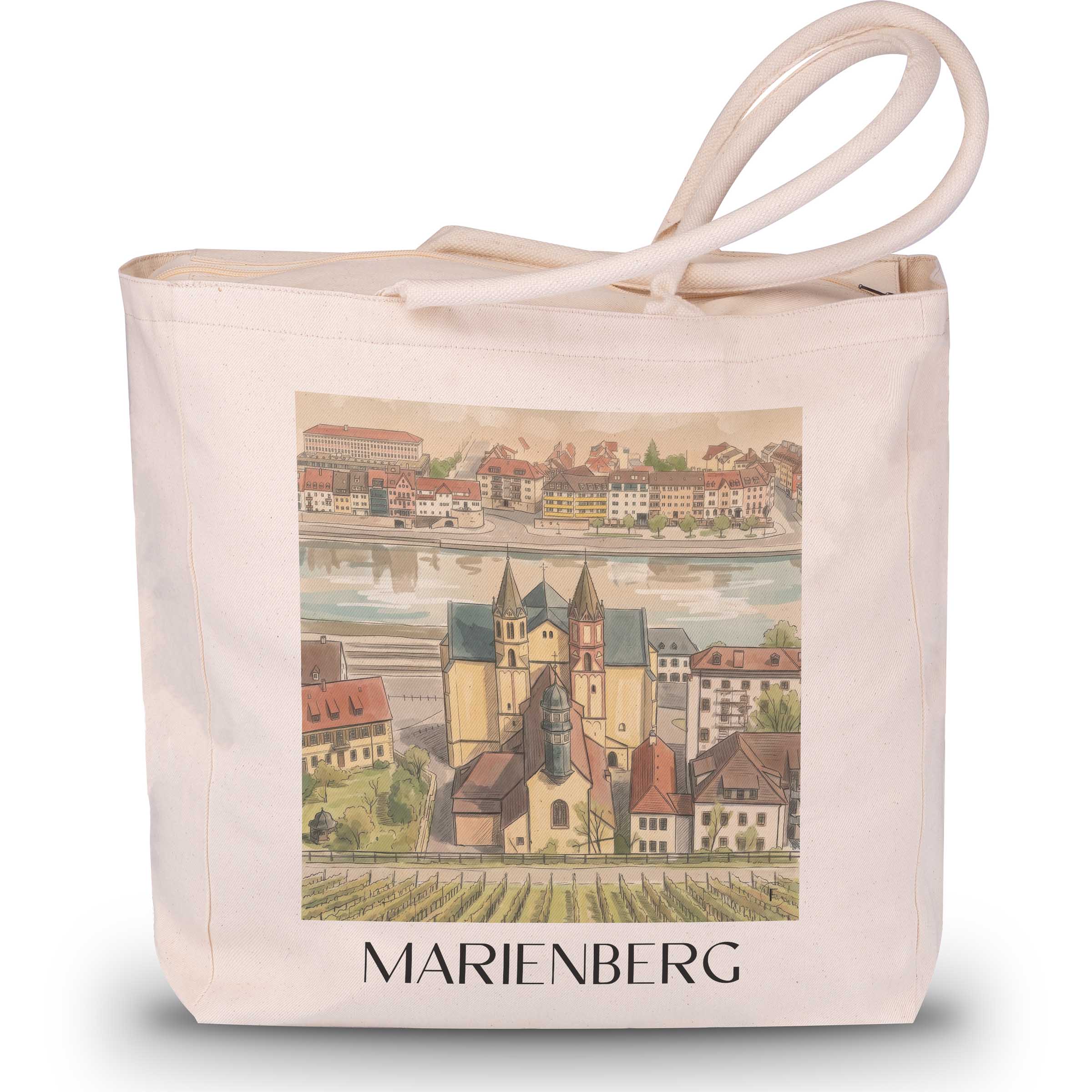 marienberg-würzburg-deutschland-einkaufstasche-aquarell
