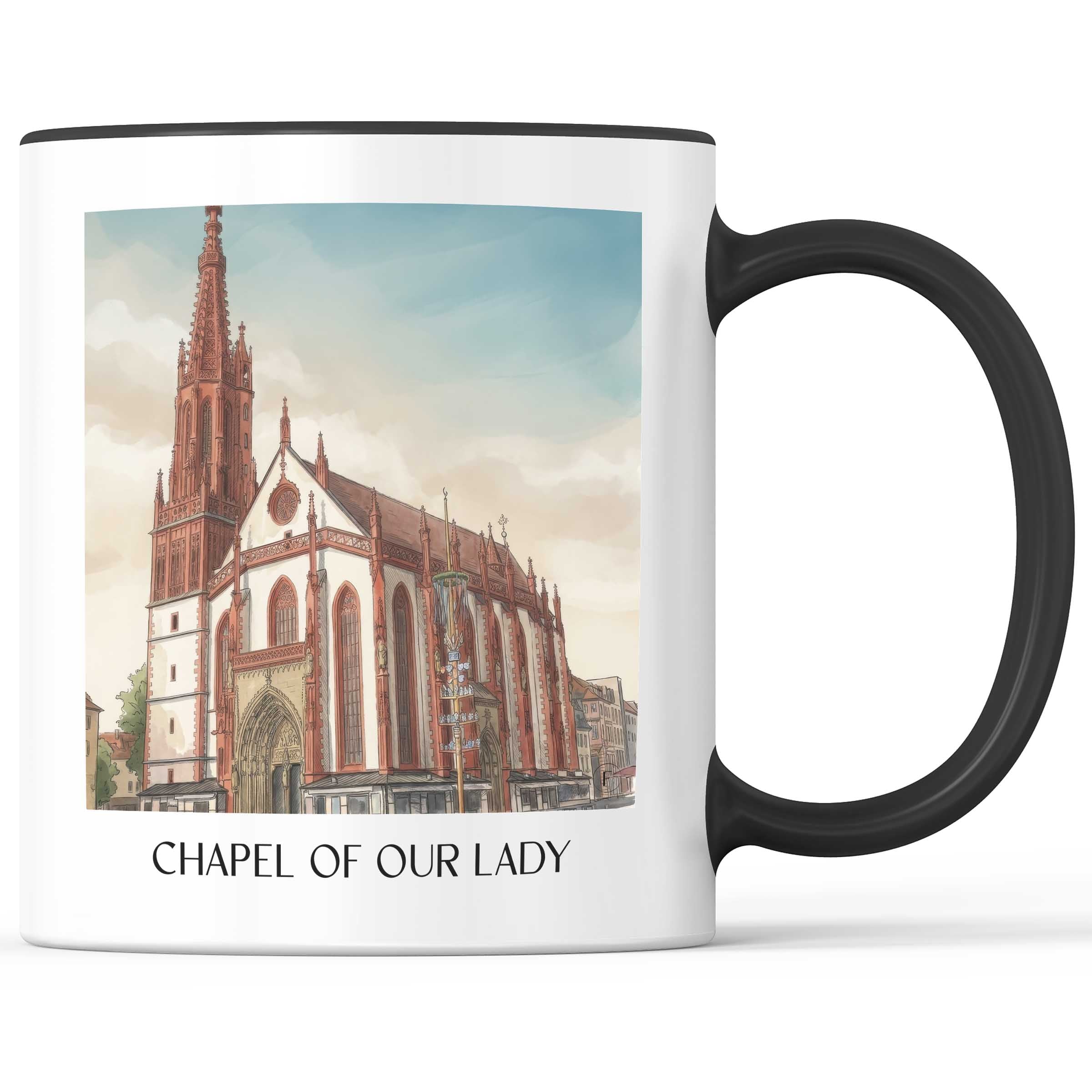 Marienkapelle Kaffeebecher - Würzburg - Deutschland Becher - Kaffeetasse im Aquarell Stil - favplace