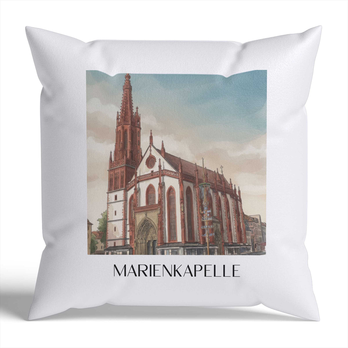 marienkapelle-würzburg-deutschland-kissenbezug-aquarell