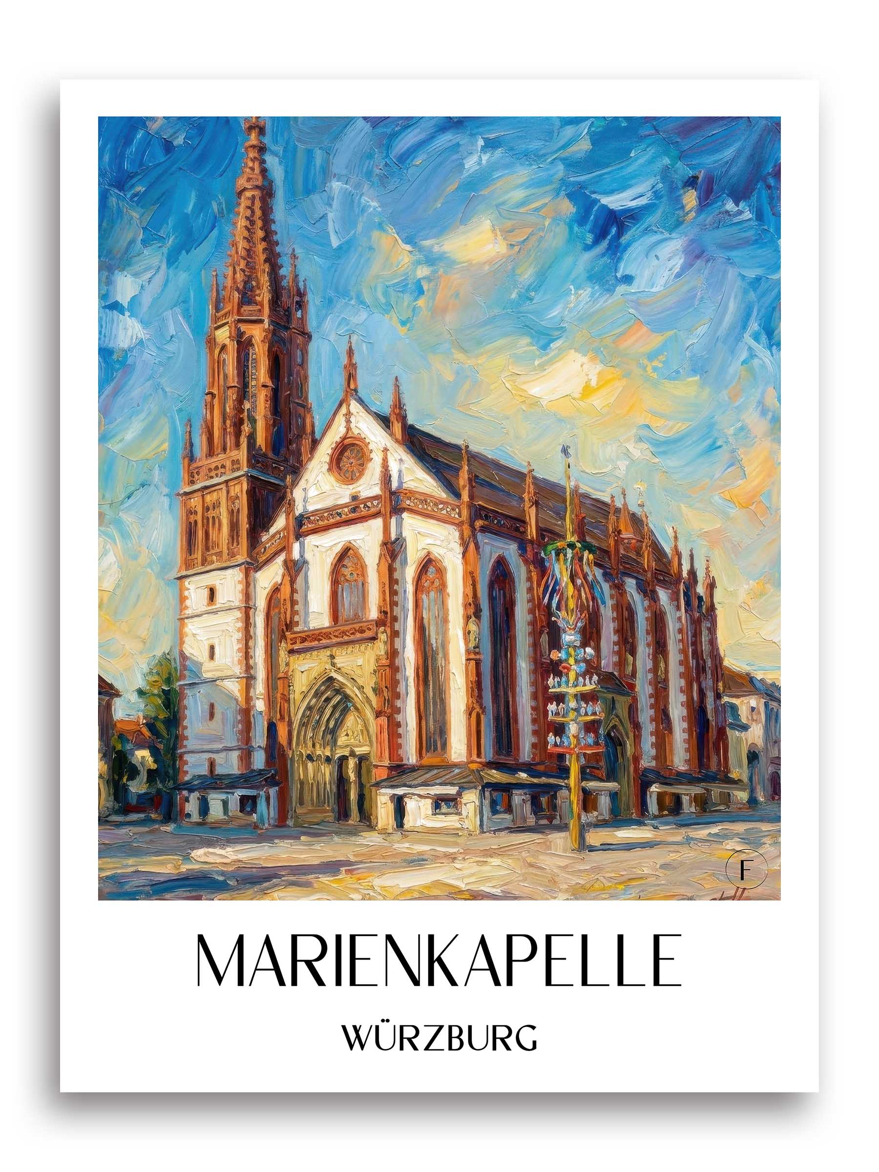 marienkapelle-würzburg-deutschland-poster-oil-painting-oelgemaelde