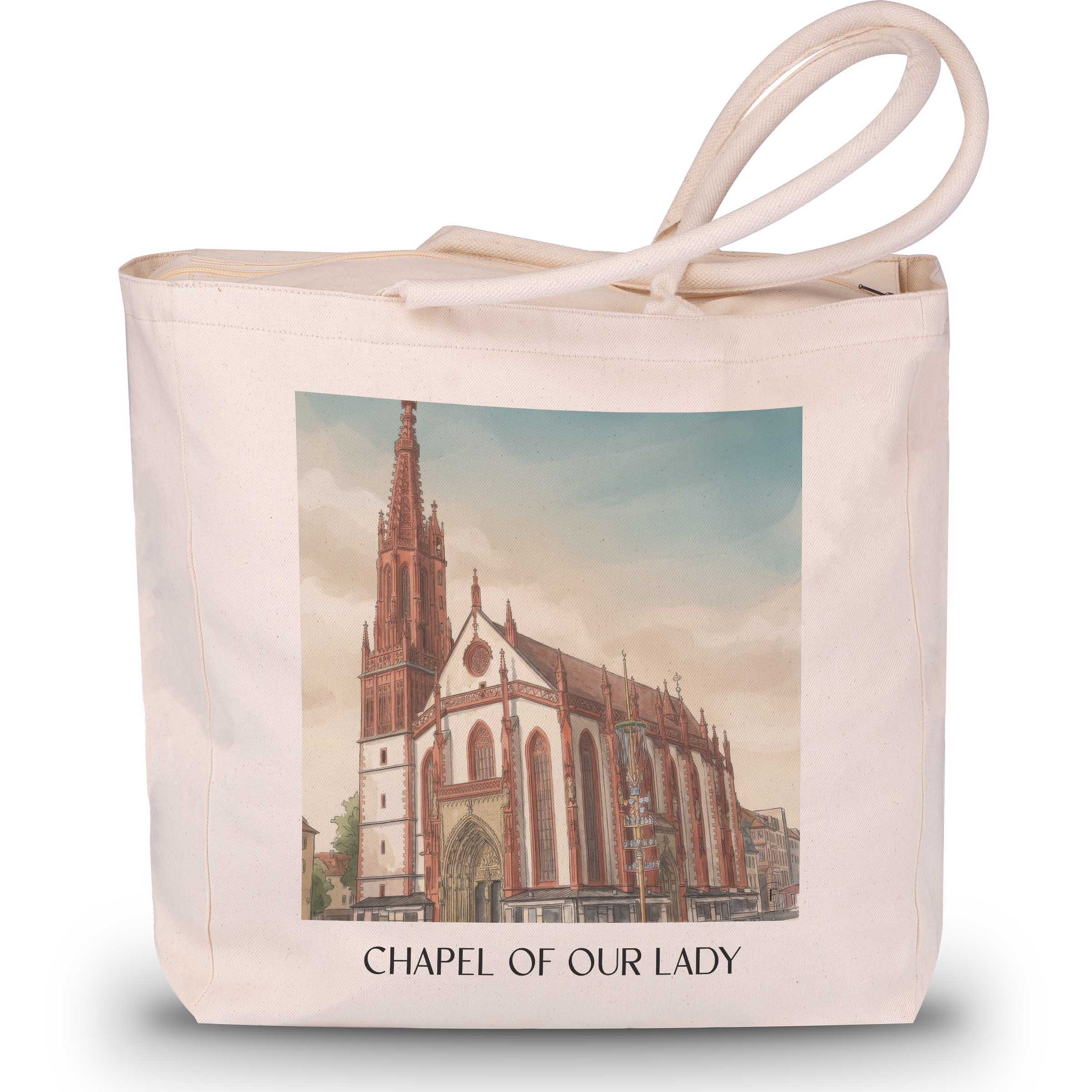 Marienkapelle Shopping Tasche - Würzburg - Deutschland Tote Bag - Einkaufstasche im Aquarell Stil - favplace