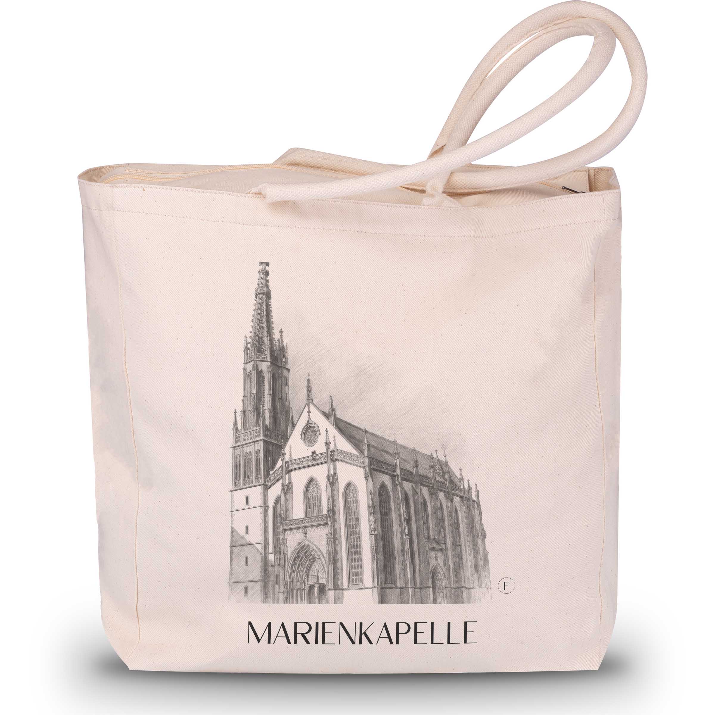marienkapelle-würzburg-deutschland-einkaufstasche-bleistift-zeichnung-drawing