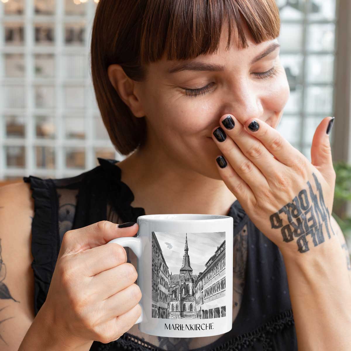 marienkirche-osnabrück-deutschland-kaffeebecher-aquarell-schwarz-weiss