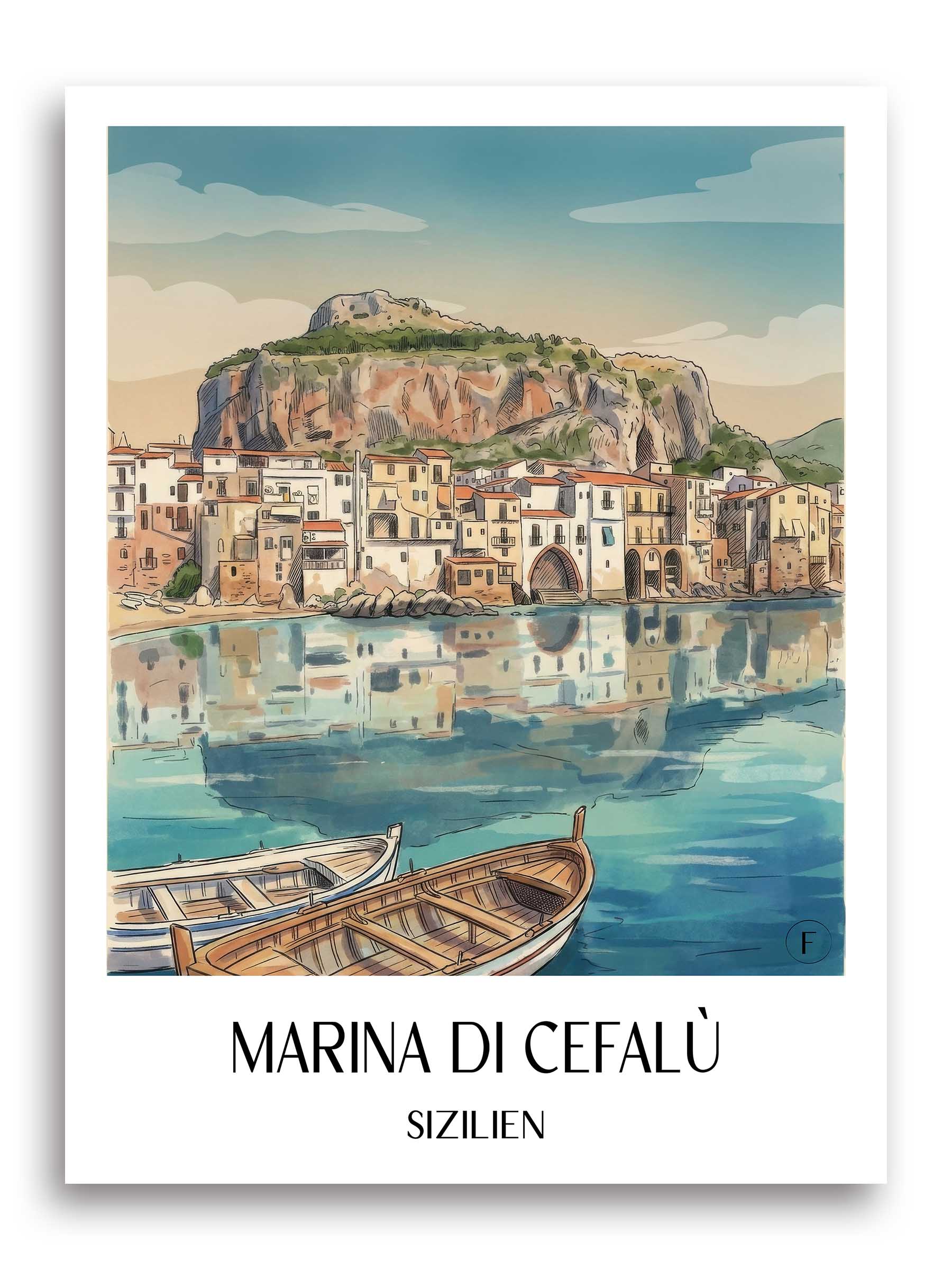 marina-di-cefalù-sizilien-italien-poster-aquarell