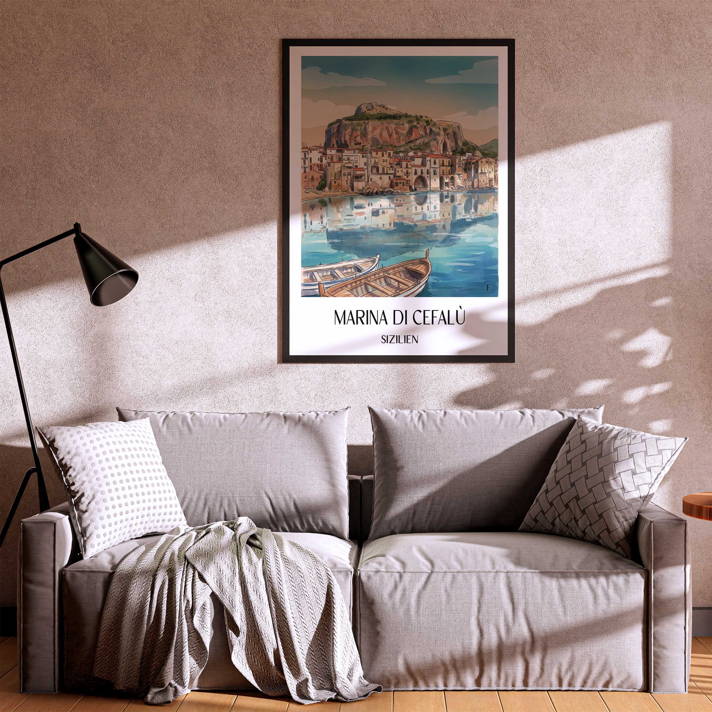 marina-di-cefalù-sizilien-italien-poster-aquarell