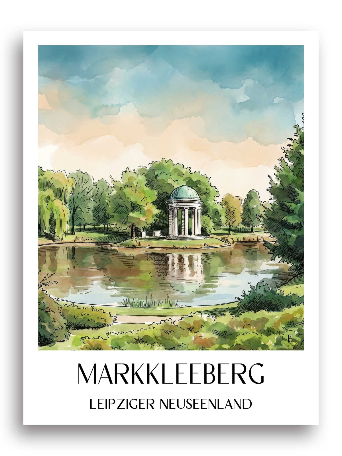 markkleeberg-leipziger-neuseenland-deutschland-poster-aquarell
