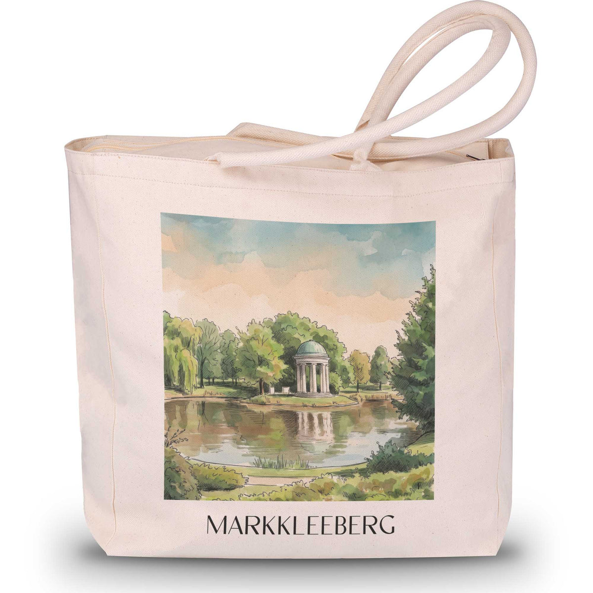 Markkleeberg Shopping Tasche - Leipziger Neuseenland - Deutschland Tote Bag - Einkaufstasche im Aquarell Stil - favplace