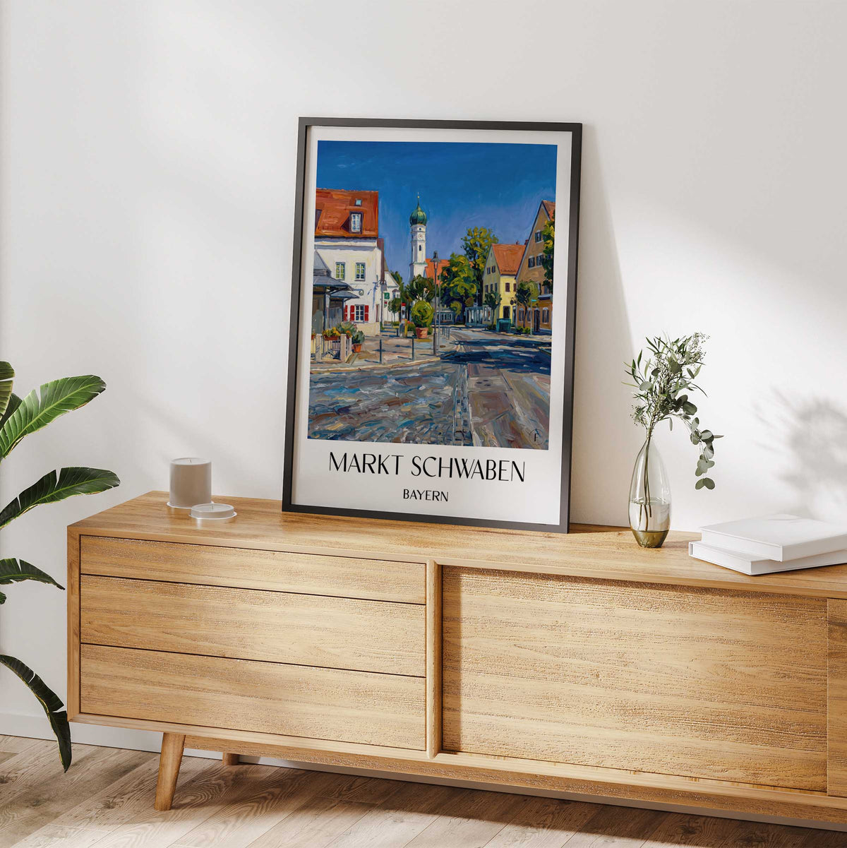markt-schwaben-bayern-deutschland-poster-oil-painting-oelgemaelde
