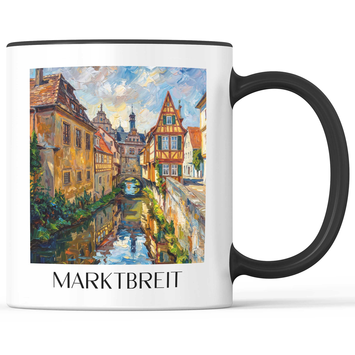 marktbreit-mainfranken-deutschland-kaffeebecher-oil-painting-oelgemaelde