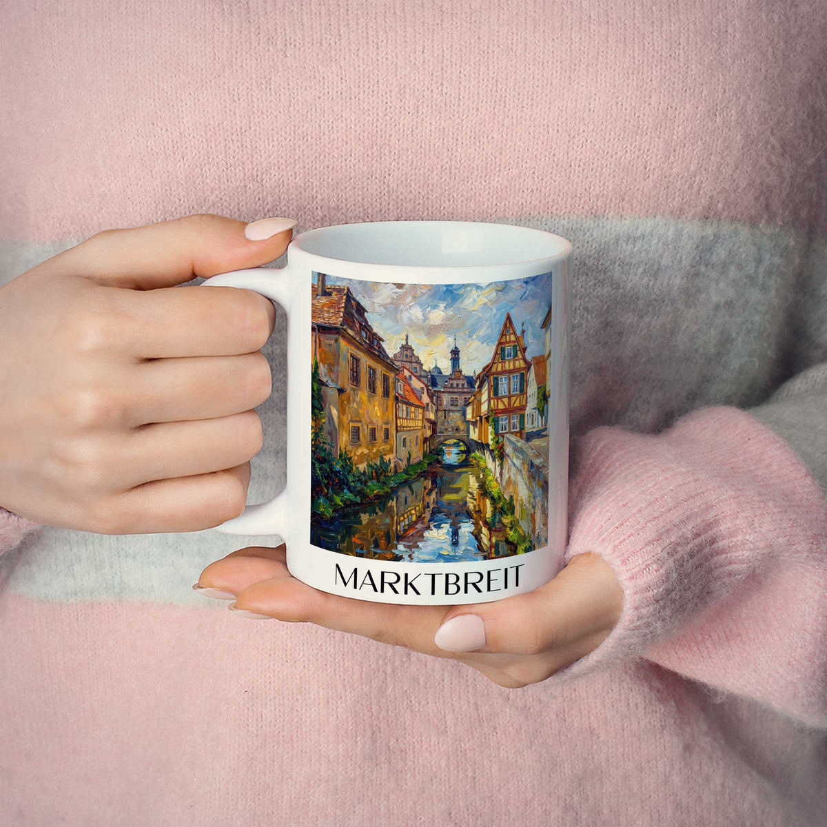 marktbreit-mainfranken-deutschland-kaffeebecher-oil-painting-oelgemaelde