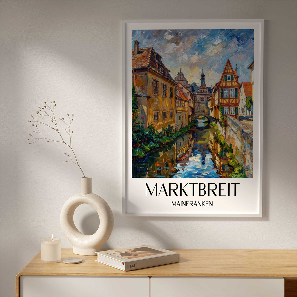 marktbreit-mainfranken-deutschland-poster-oil-painting-oelgemaelde