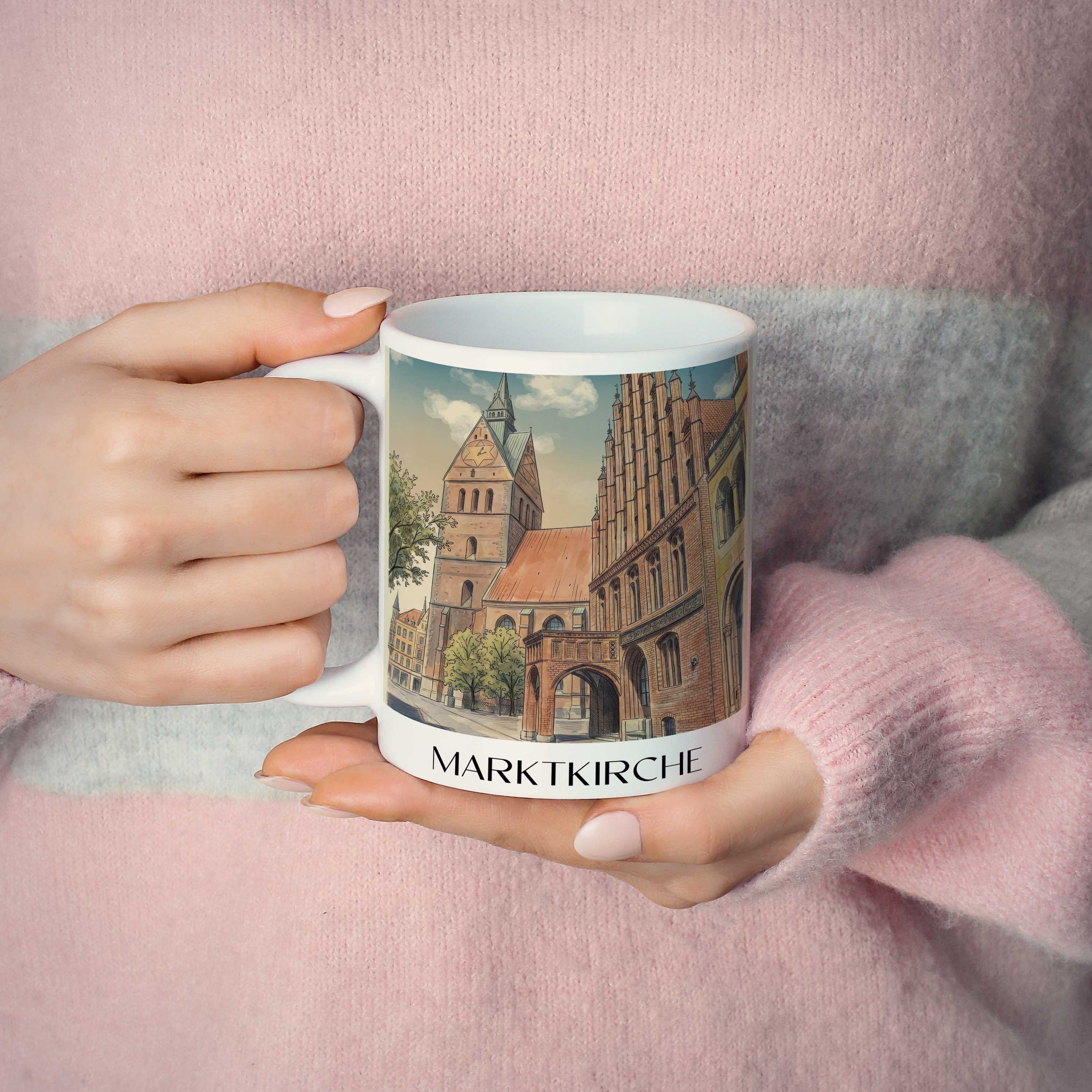 marktkirche-hannover-deutschland-kaffeebecher-aquarell