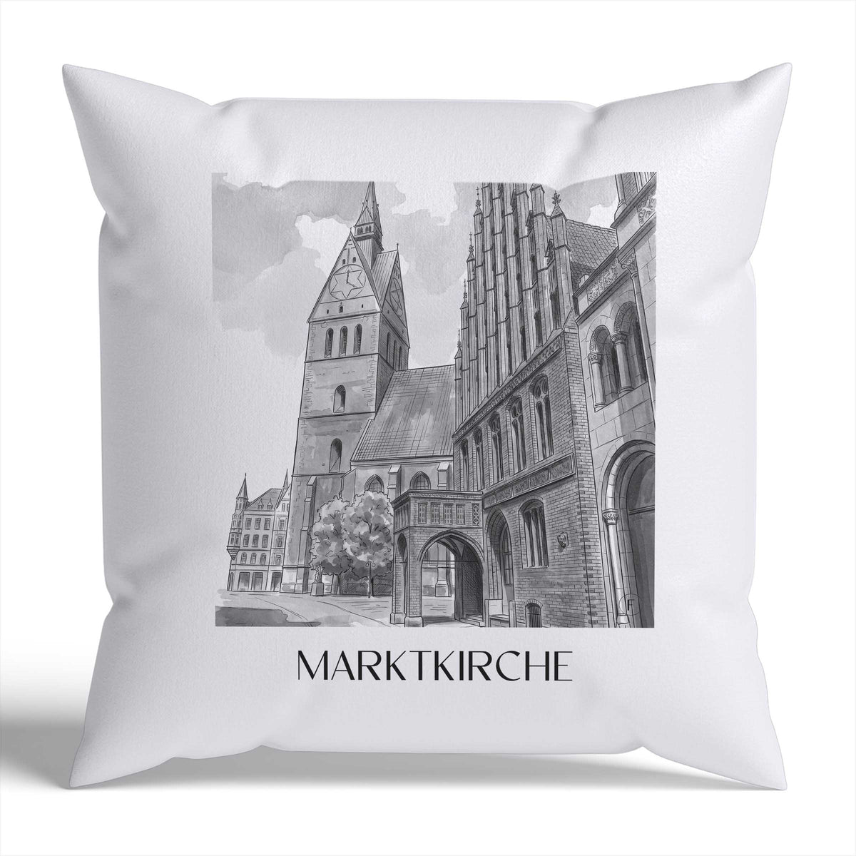 marktkirche-hannover-deutschland-kissenbezug-aquarell-schwarz-weiss