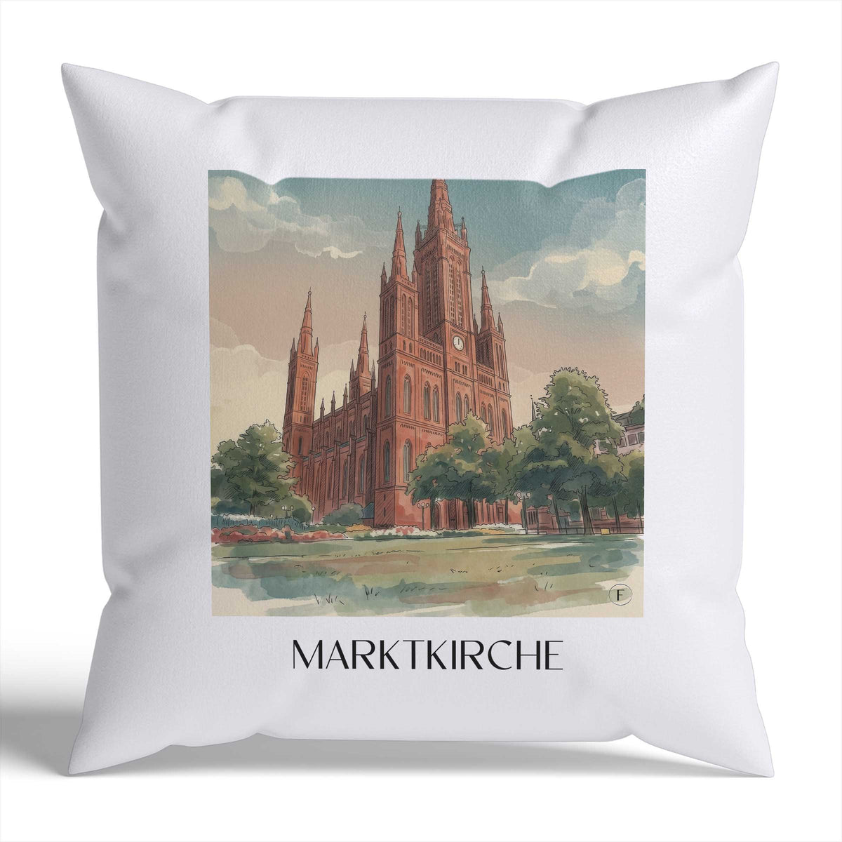 marktkirche-wiesbaden-deutschland-kissenbezug-aquarell