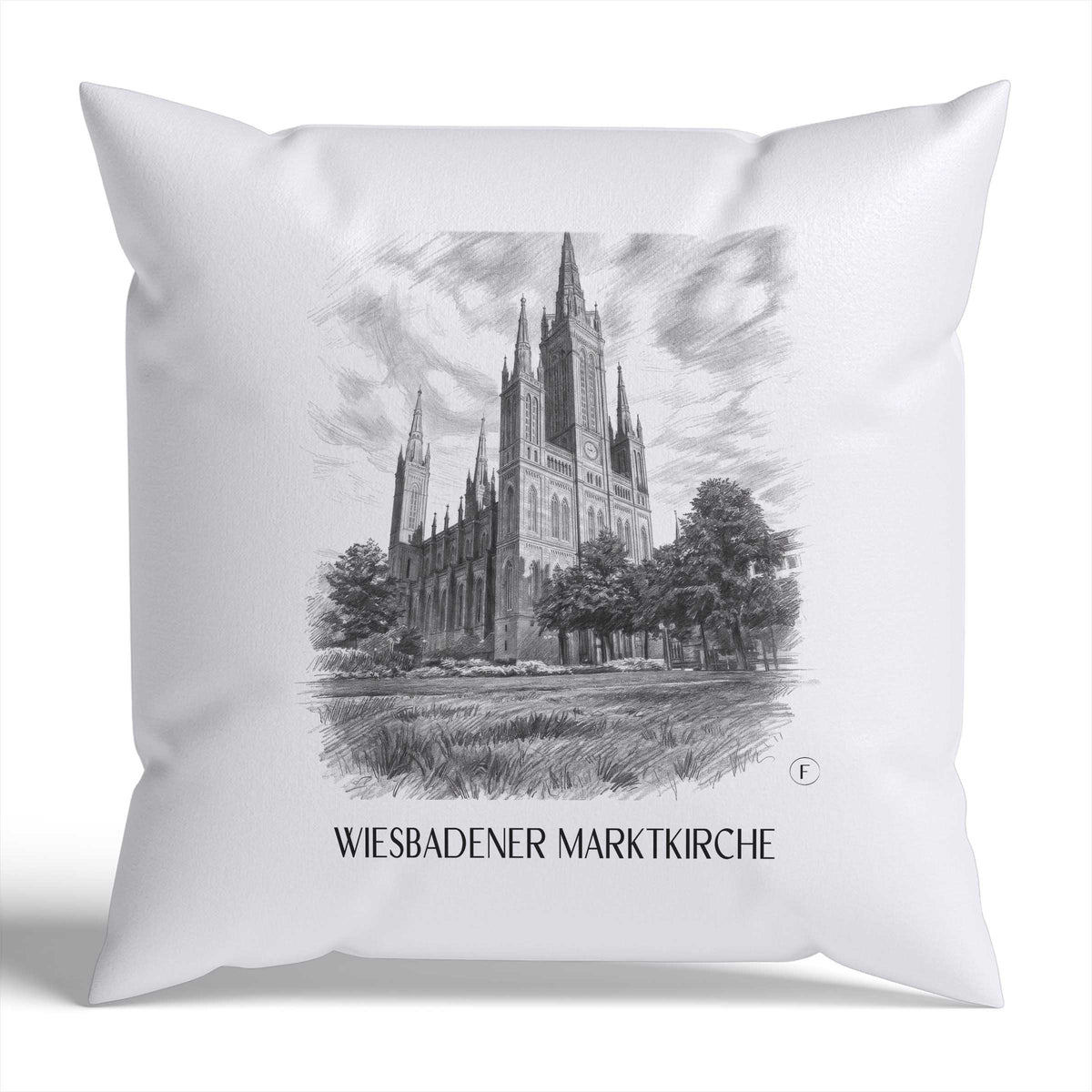 marktkirche-wiesbaden-deutschland-kissenbezug-bleistift-zeichnung-drawing