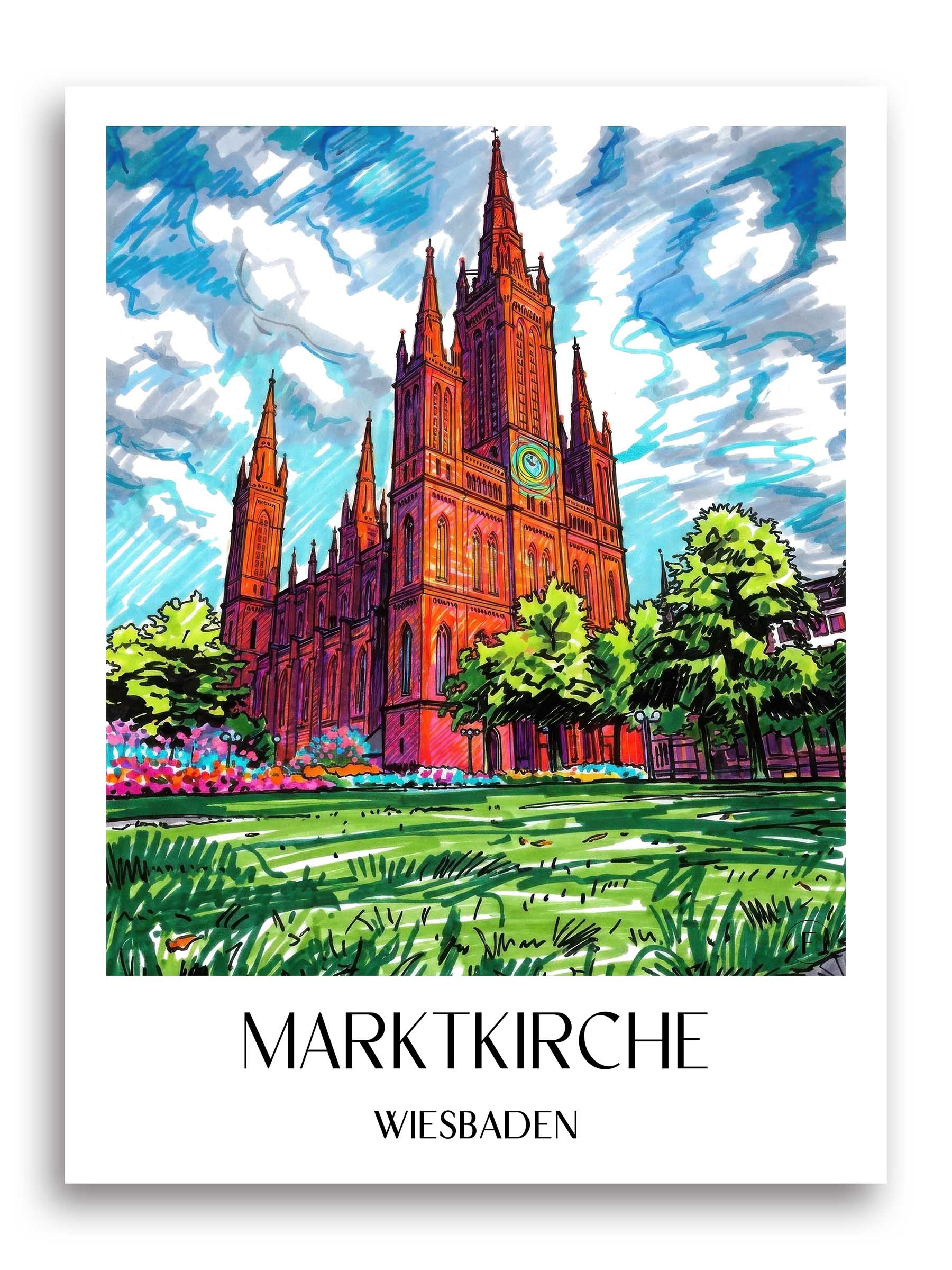 marktkirche-wiesbaden-deutschland-poster-graffiti