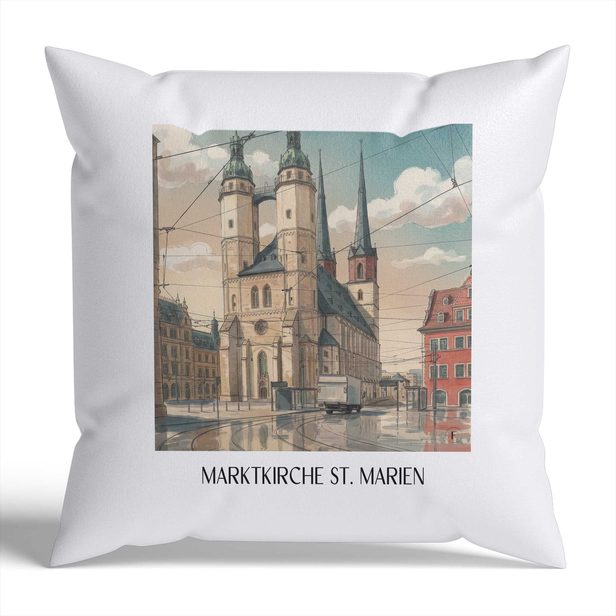 marktkirche-st.-marien-halle-deutschland-kissenbezug-aquarell