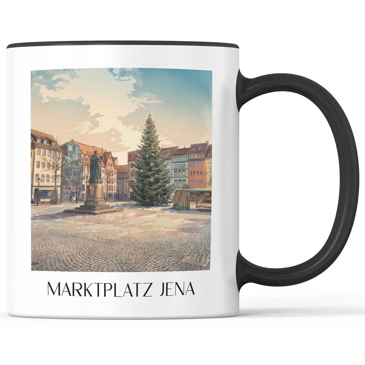 marktplatz-jena-deutschland-kaffeebecher-aquarell
