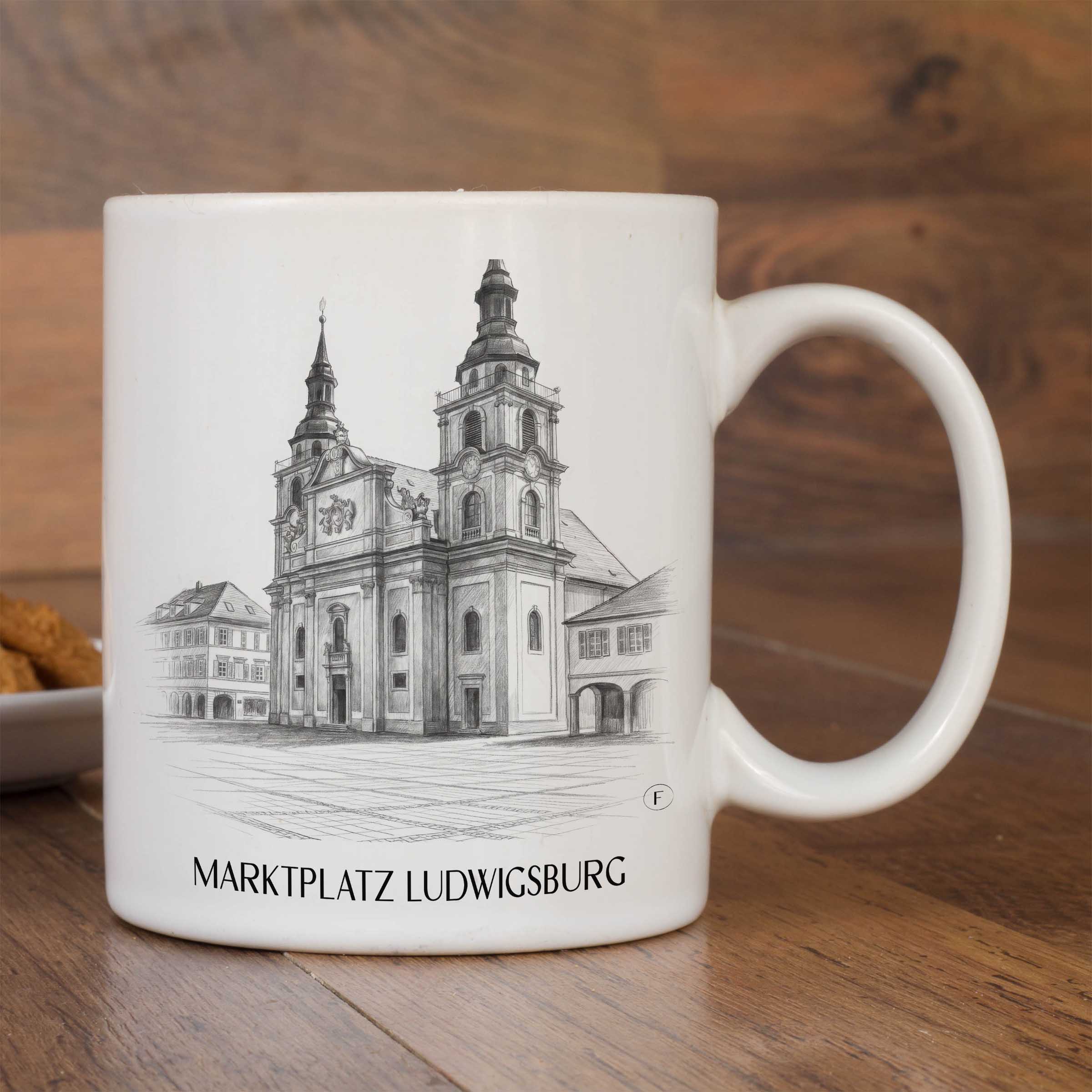 marktplatz-ludwigsburg-deutschland-kaffeebecher-bleistift-zeichnung-drawing