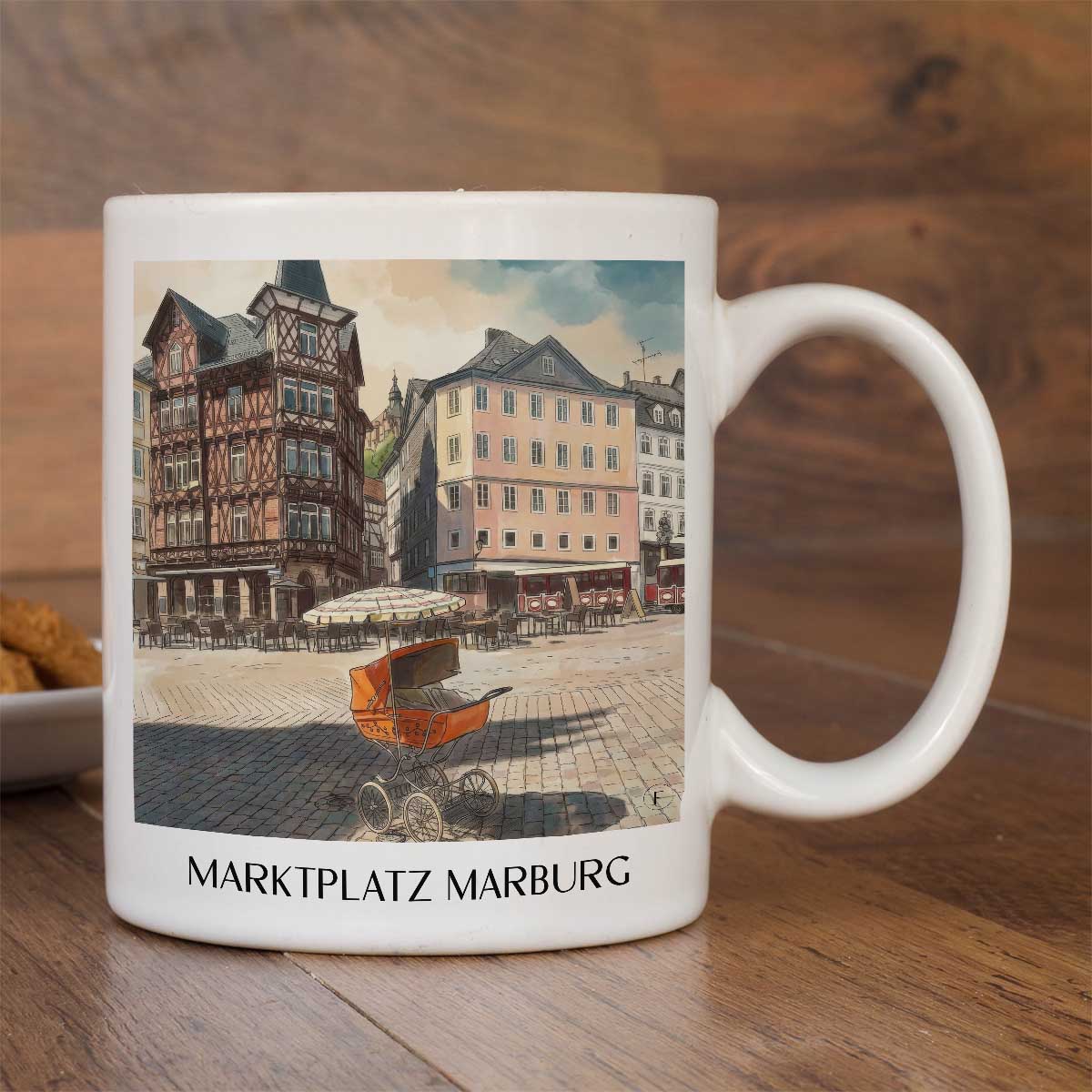 marktplatz-marburg-deutschland-kaffeebecher-aquarell