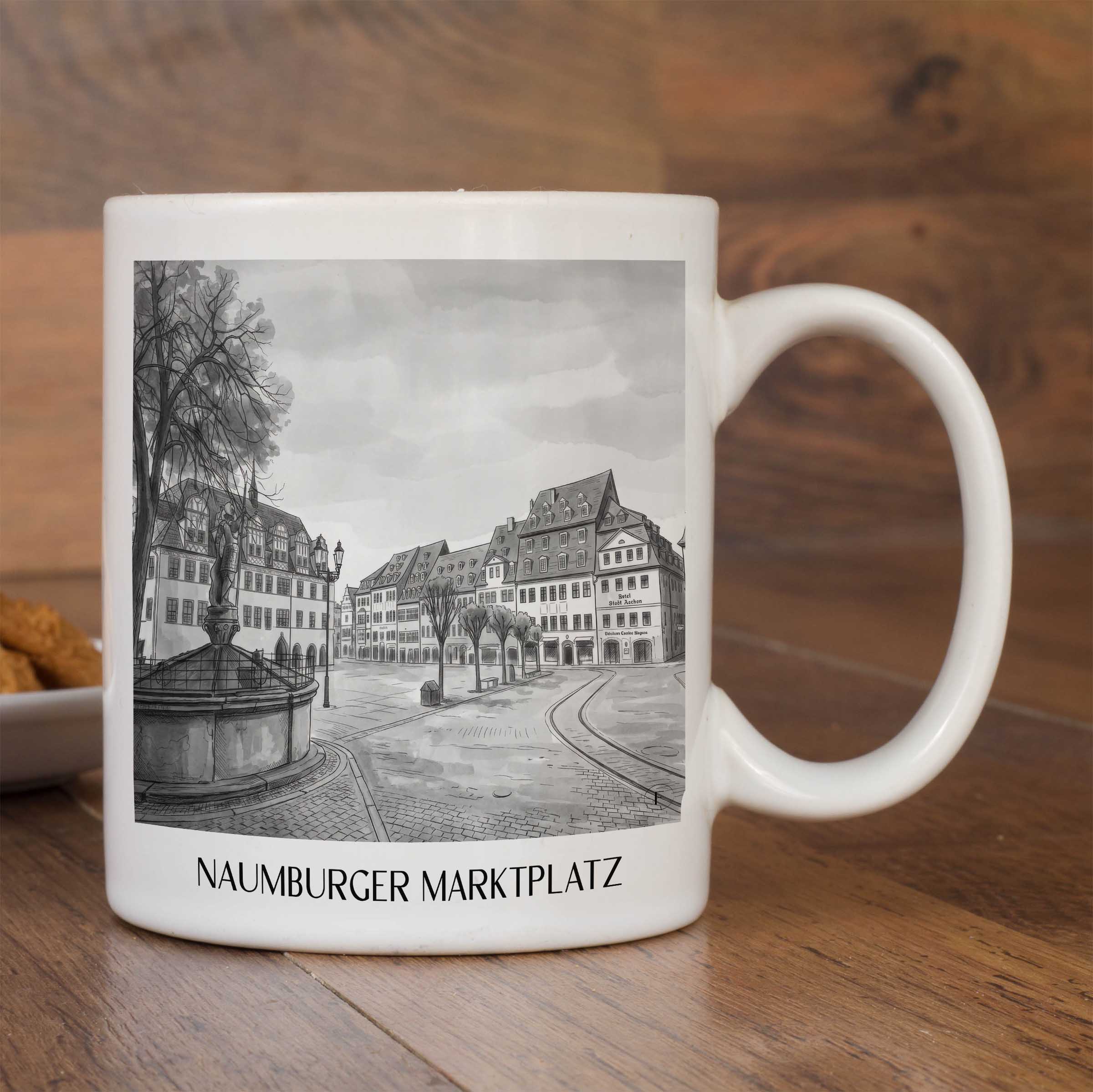 marktplatz-naumburg-deutschland-kaffeebecher-aquarell-schwarz-weiss