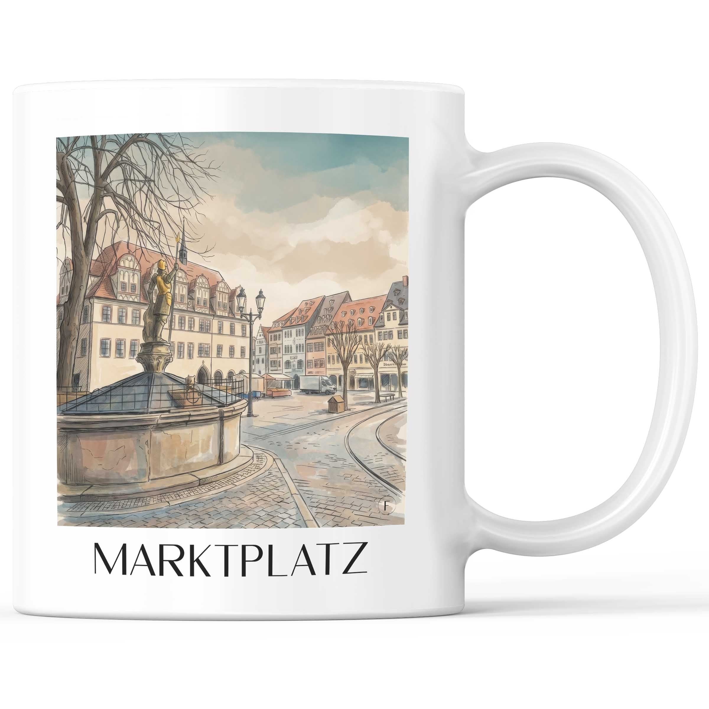 marktplatz-naumburg-deutschland-kaffeebecher-aquarell