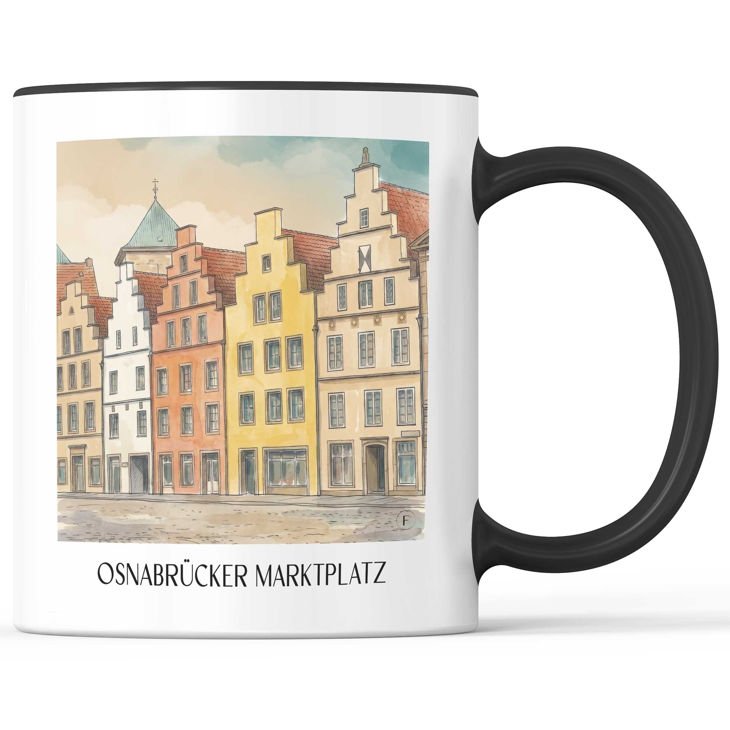 marktplatz-osnabrück-deutschland-kaffeebecher-aquarell