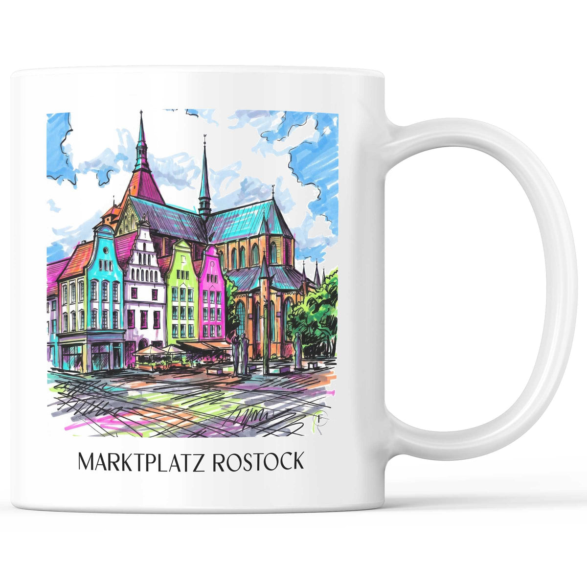 marktplatz-rostock-deutschland-kaffeebecher-graffiti