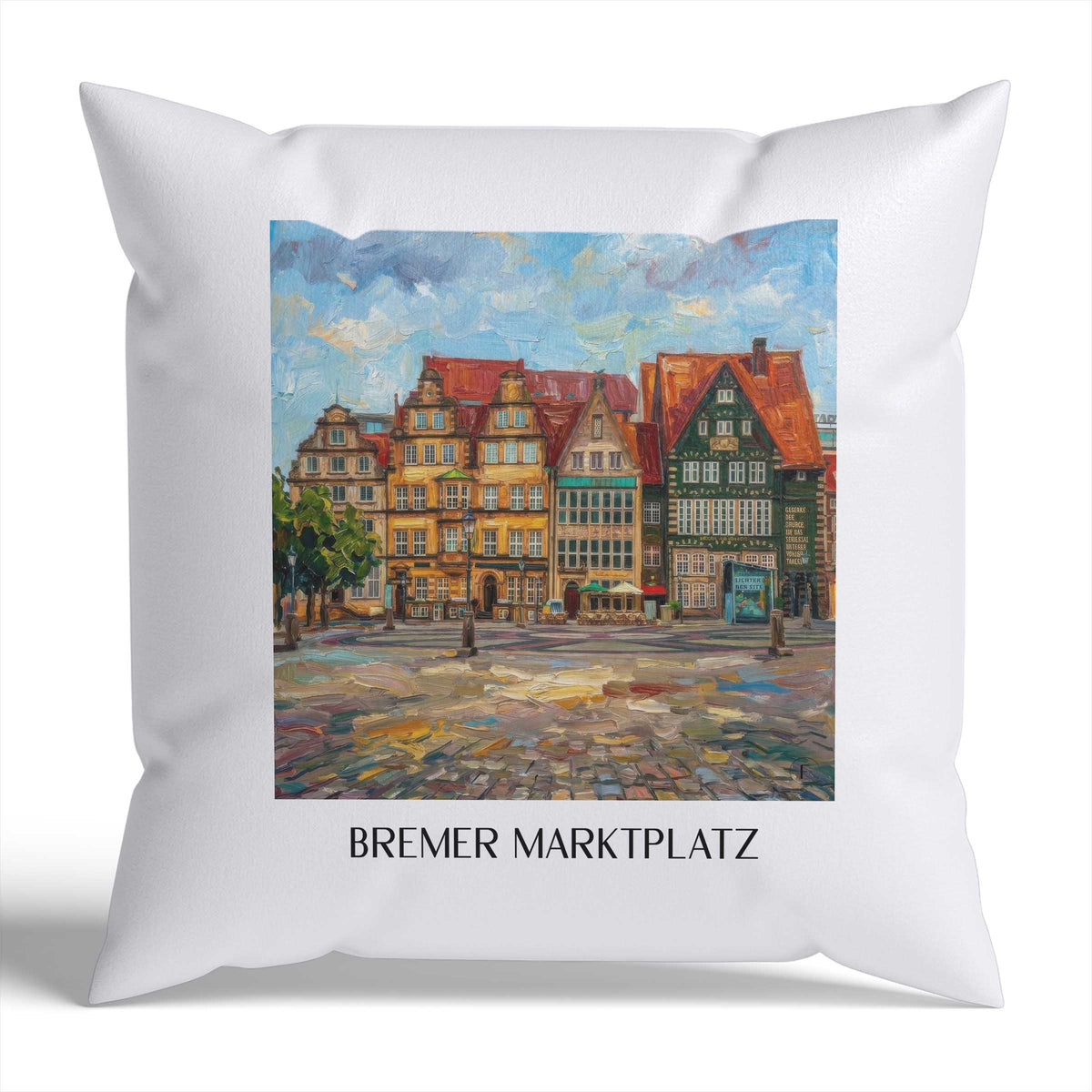marktplatz-bremen-deutschland-kissenbezug-oil-painting-oelgemaelde