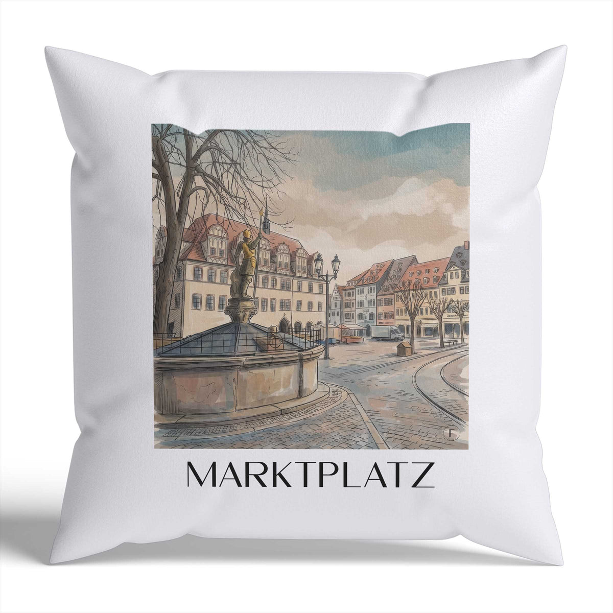 marktplatz-naumburg-deutschland-kissenbezug-aquarell