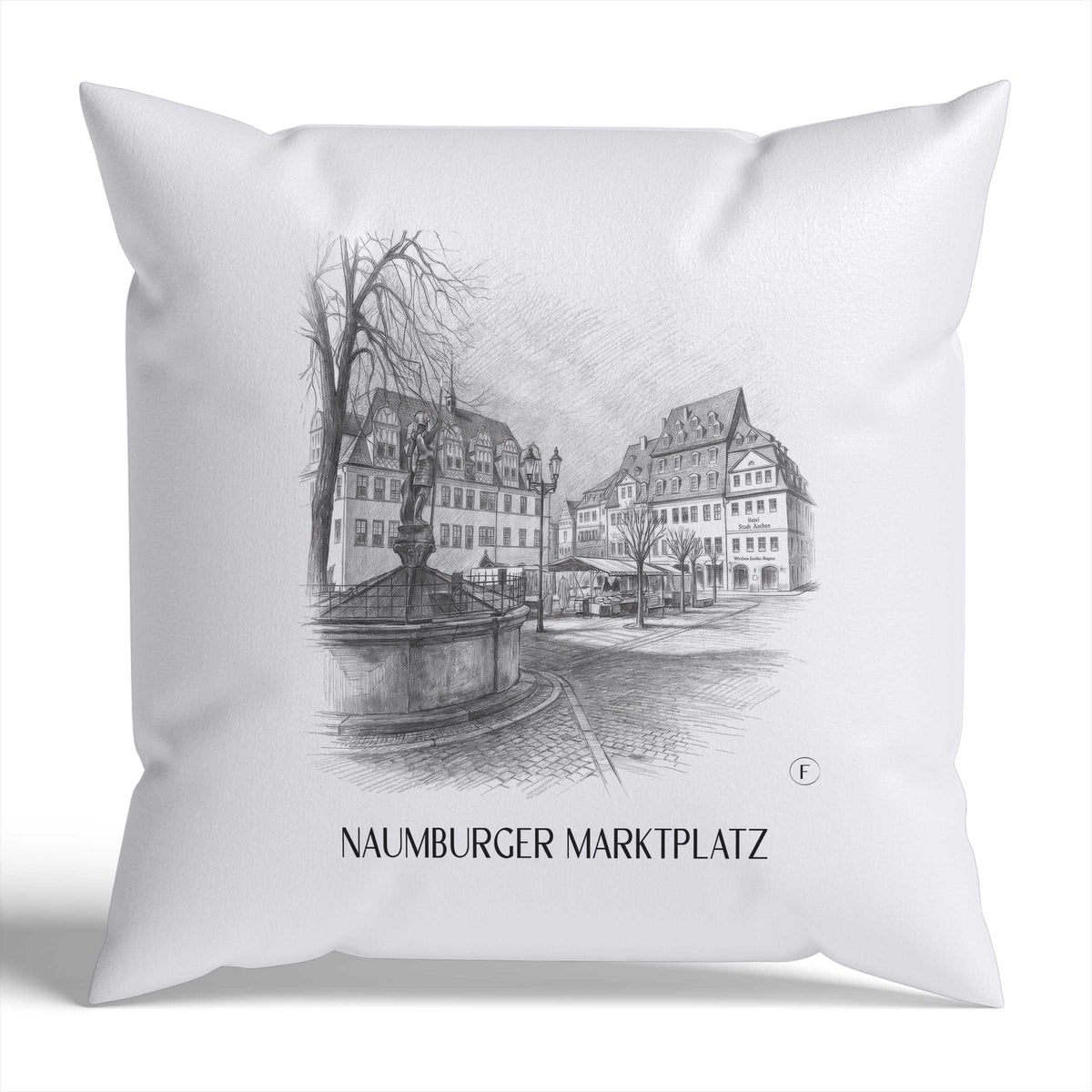marktplatz-naumburg-deutschland-kissenbezug-bleistift-zeichnung-drawing