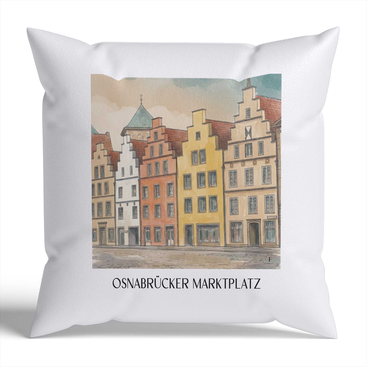 marktplatz-osnabrück-deutschland-kissenbezug-aquarell