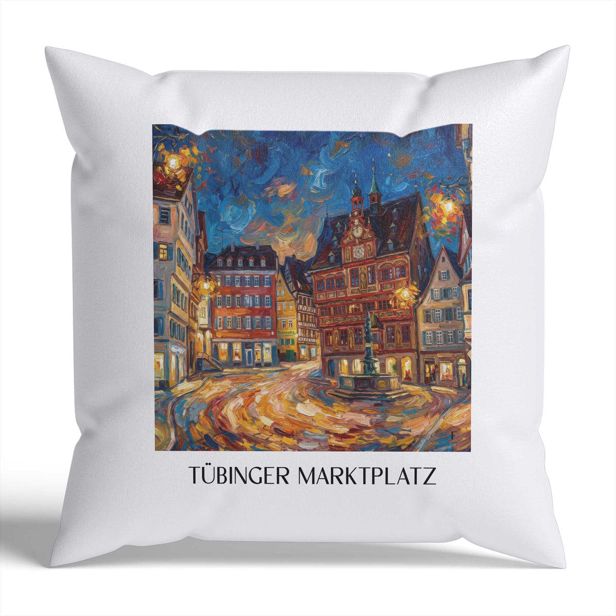 marktplatz-tübingen-deutschland-kissenbezug-oil-painting-oelgemaelde