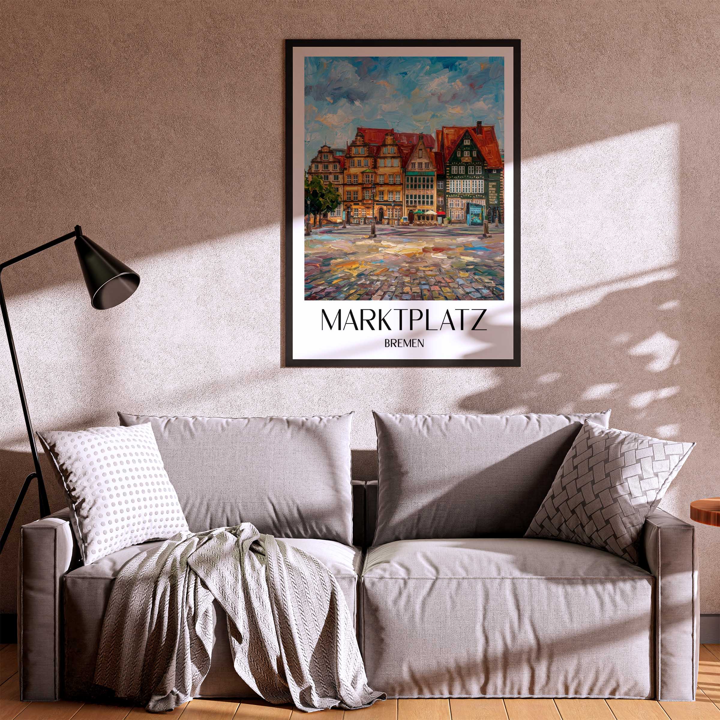 marktplatz-bremen-deutschland-poster-oil-painting-oelgemaelde