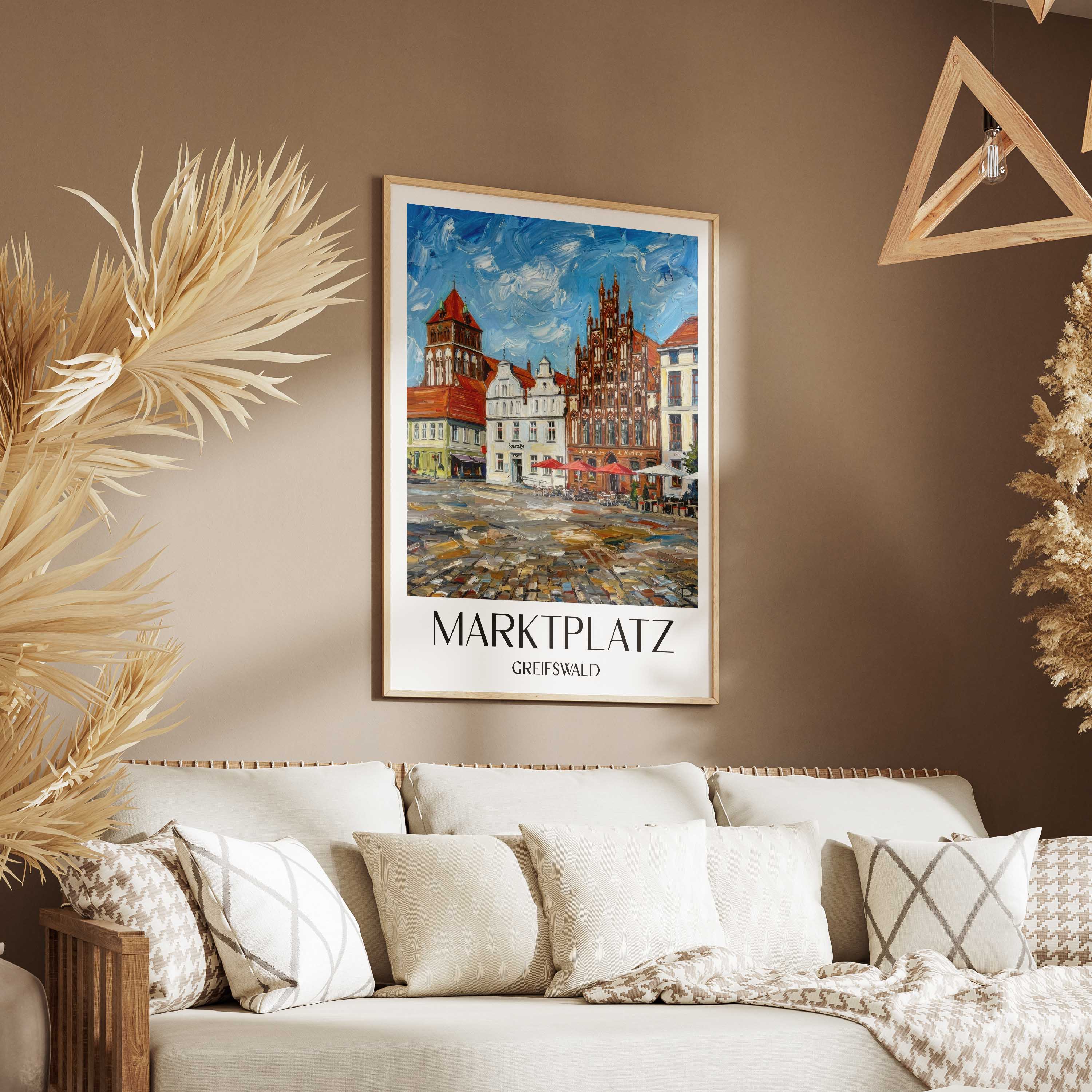 marktplatz-greifswald-deutschland-poster-oil-painting-oelgemaelde
