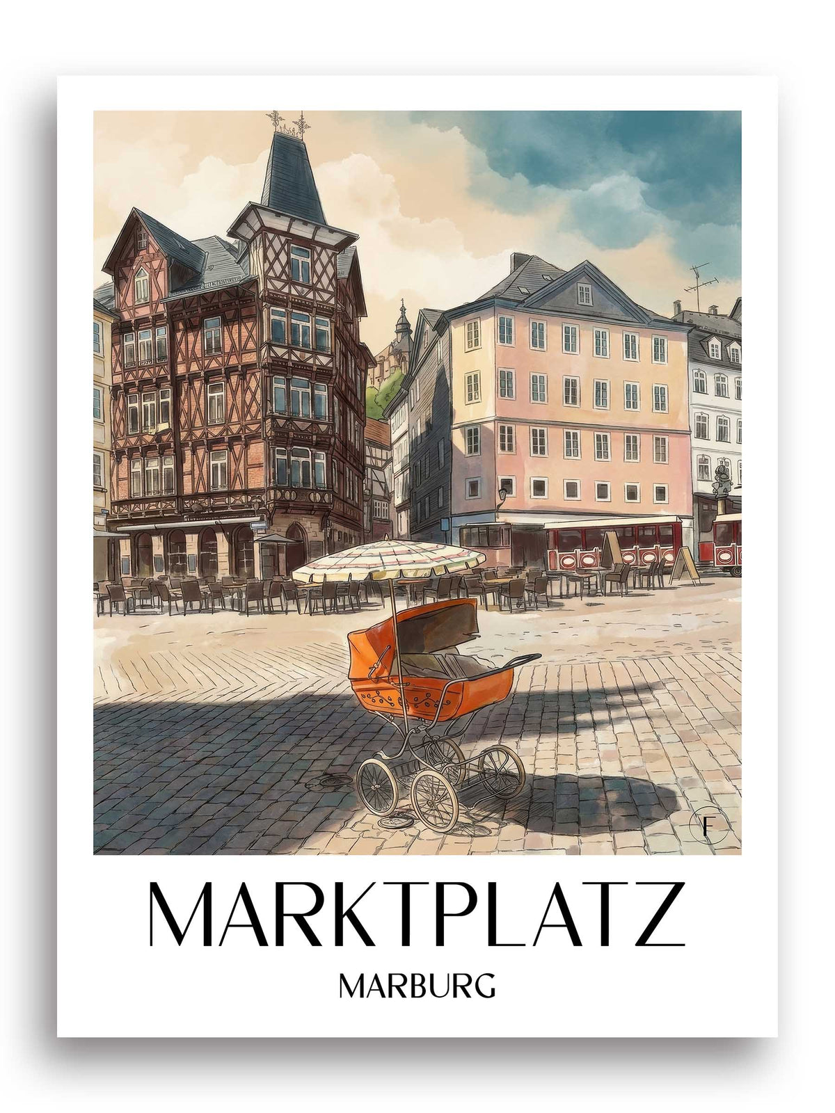 marktplatz-marburg-deutschland-poster-aquarell