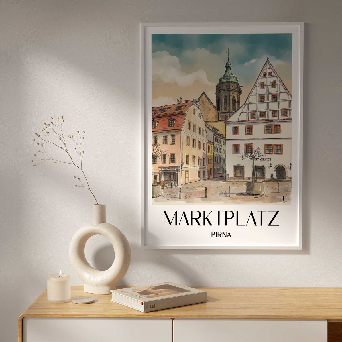 marktplatz-pirna-deutschland-poster-aquarell