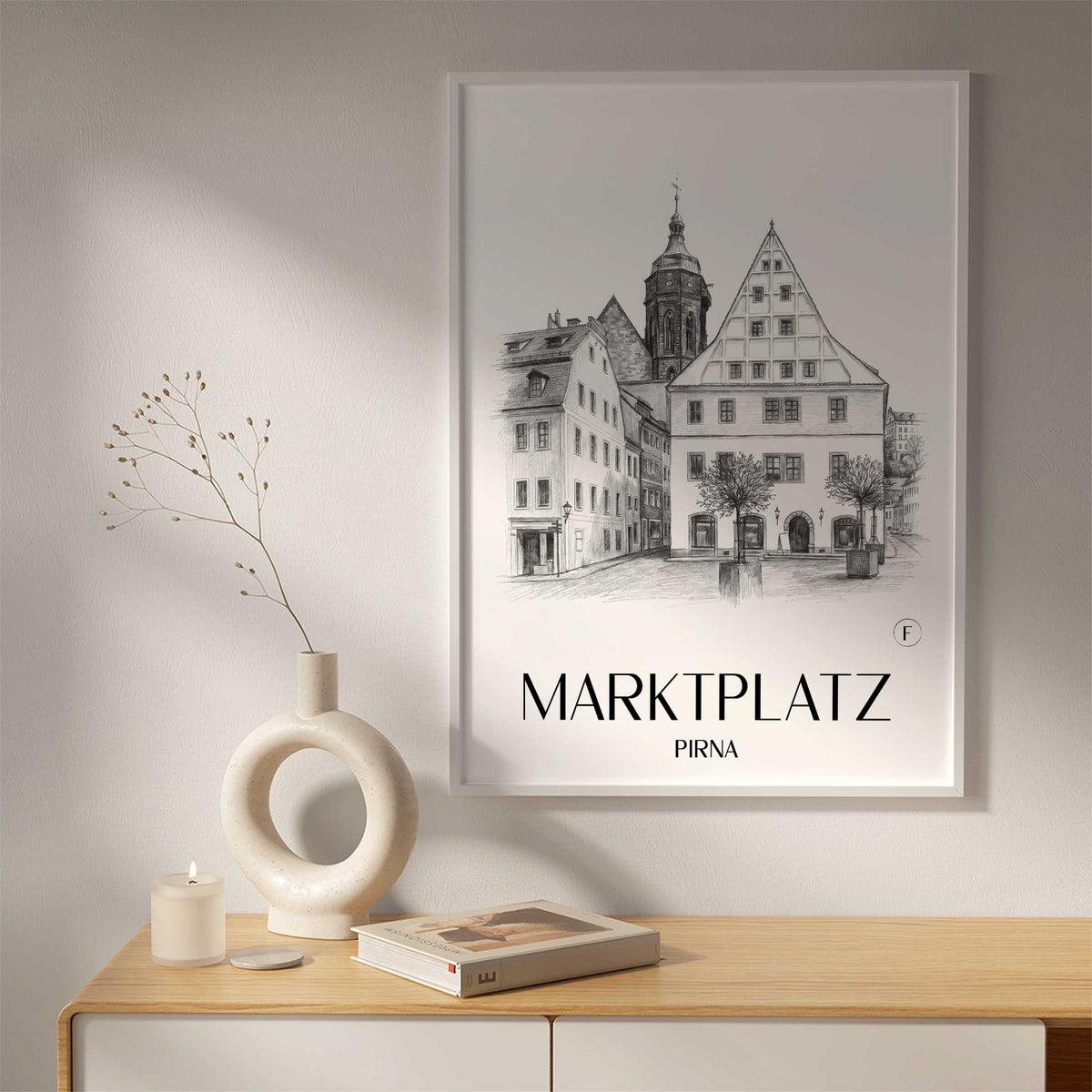 marktplatz-pirna-deutschland-poster-bleistift-zeichnung-drawing