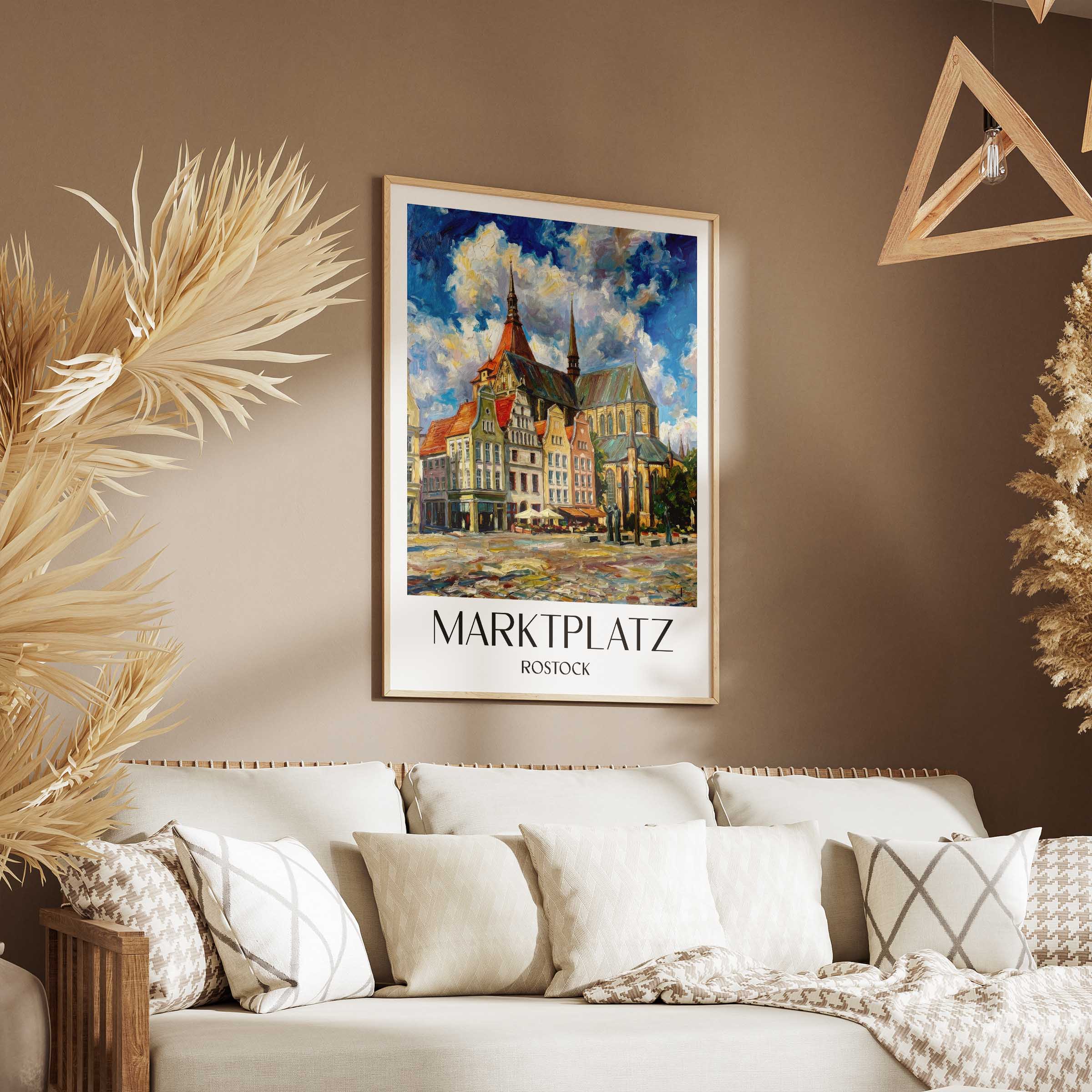 marktplatz-rostock-deutschland-poster-oil-painting-oelgemaelde