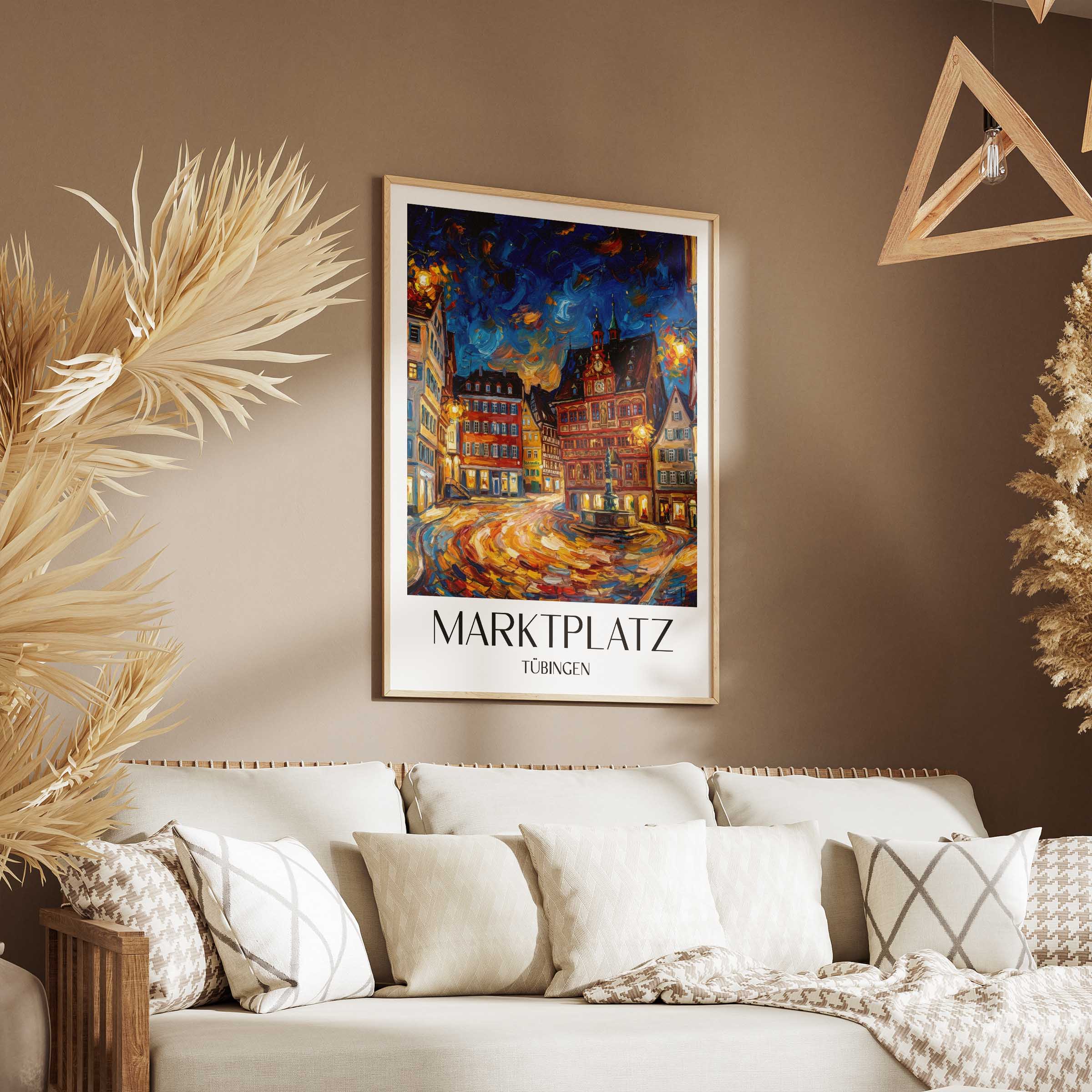 marktplatz-tübingen-deutschland-poster-oil-painting-oelgemaelde