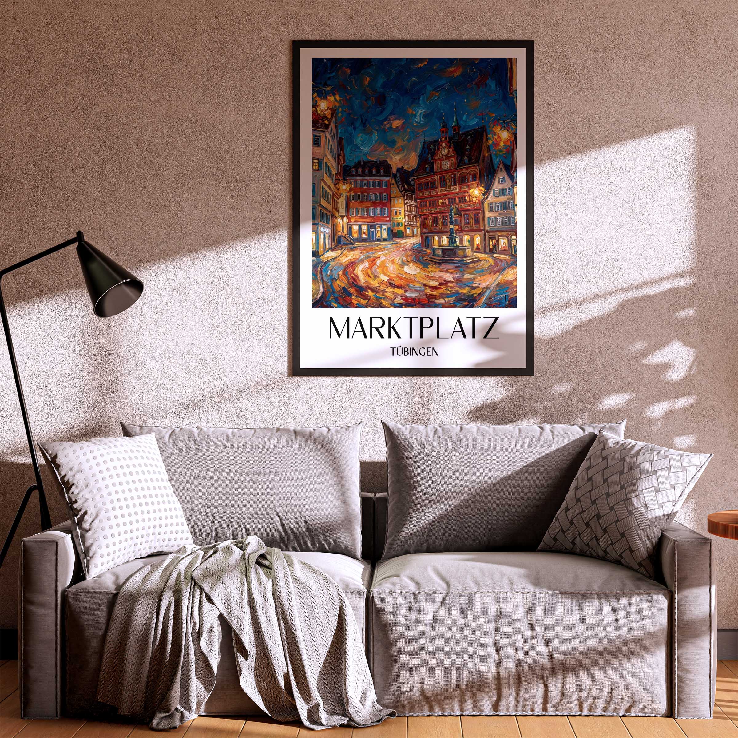 marktplatz-tübingen-deutschland-poster-oil-painting-oelgemaelde