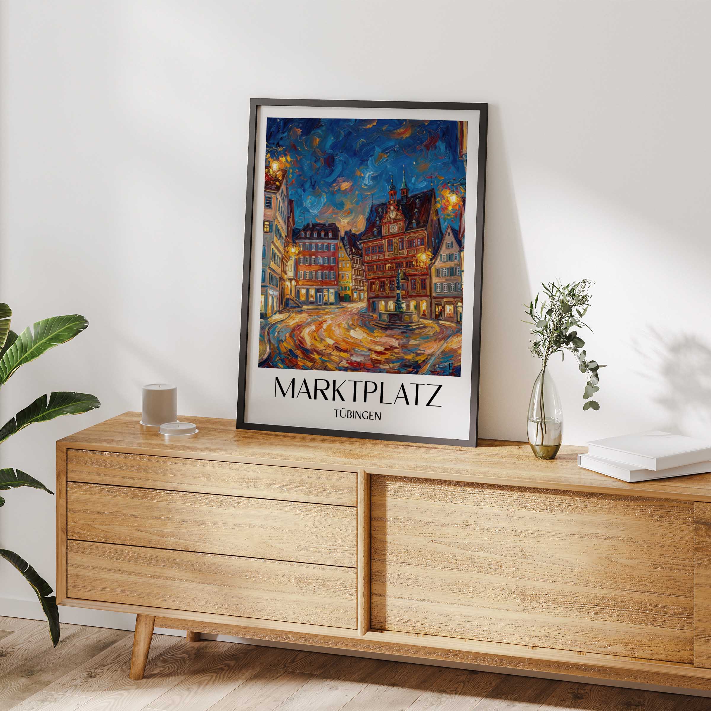 marktplatz-tübingen-deutschland-poster-oil-painting-oelgemaelde