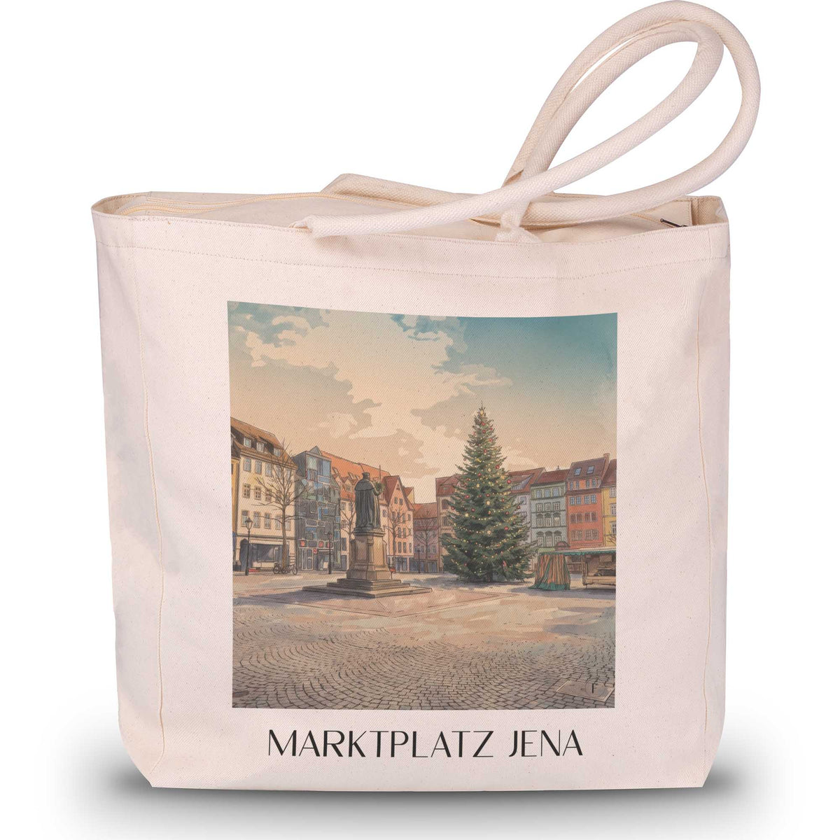 marktplatz-jena-deutschland-einkaufstasche-aquarell
