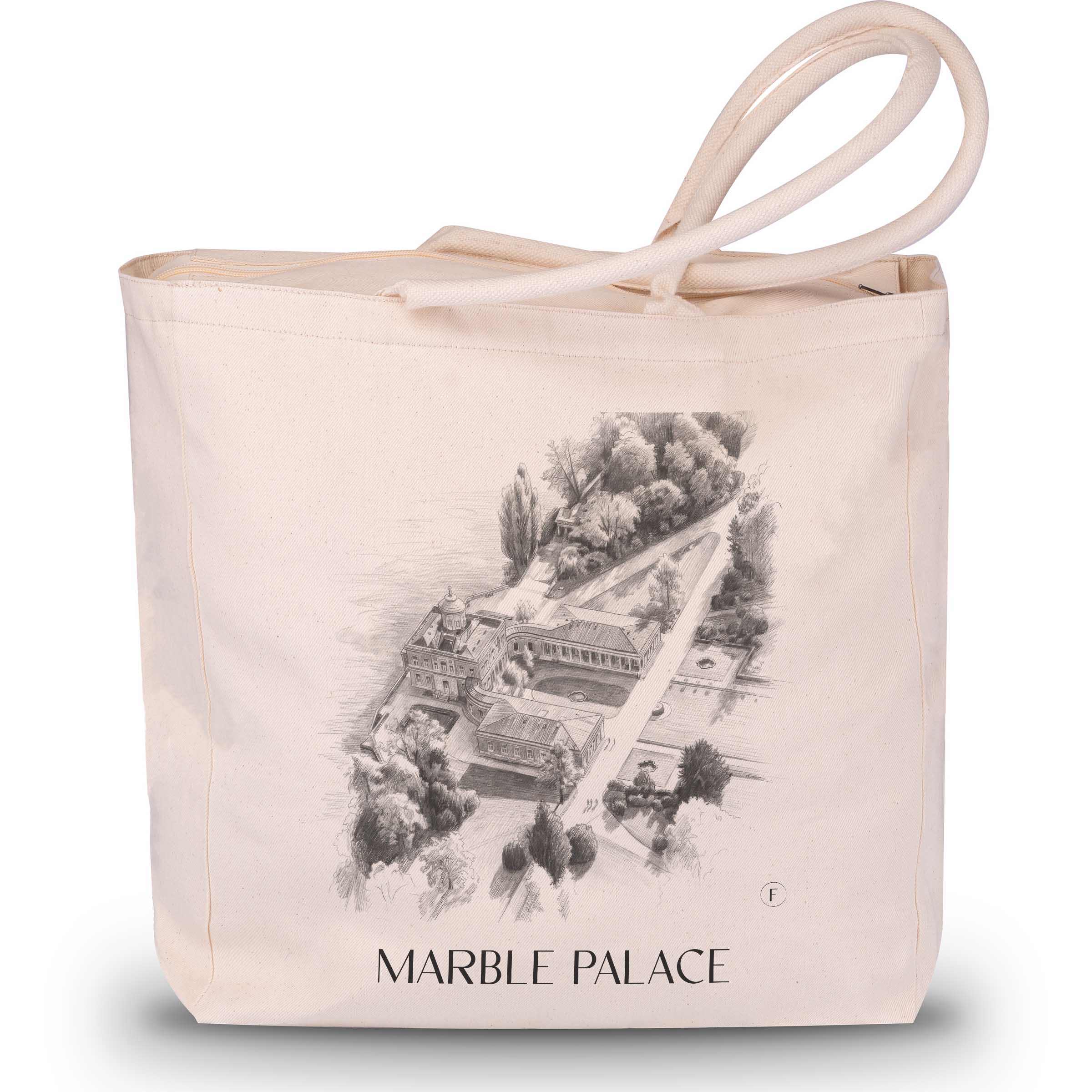 Marmorpalais Shopping Tasche - Potsdam - Deutschland Tote Bag - Einkaufstasche im Zeichnung Stil