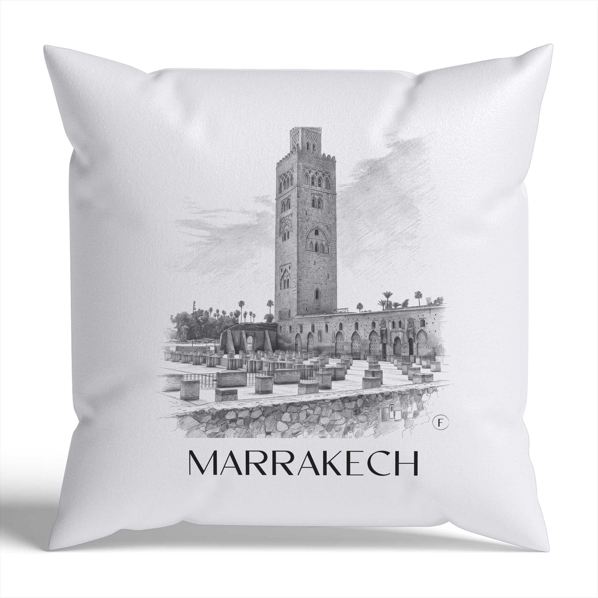 Marrakesch Kissenhülle - Zierkissen Bezug - Marokko - Marokko Kissen bzw. Kissenbezug im Zeichnung Stil - favplace