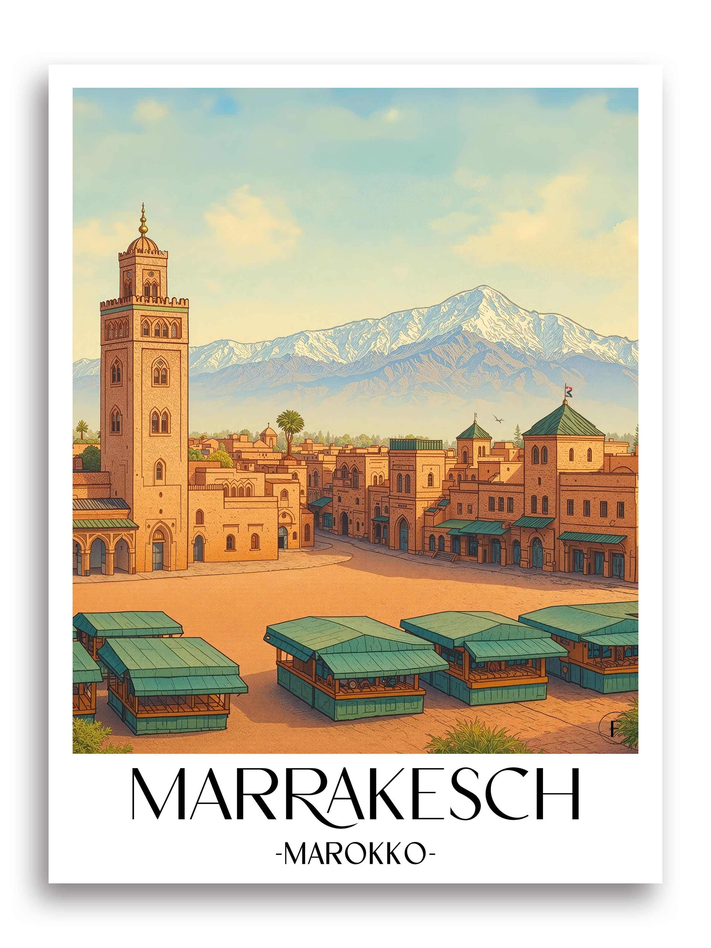 marrakesch-marokko-poster-aquarell